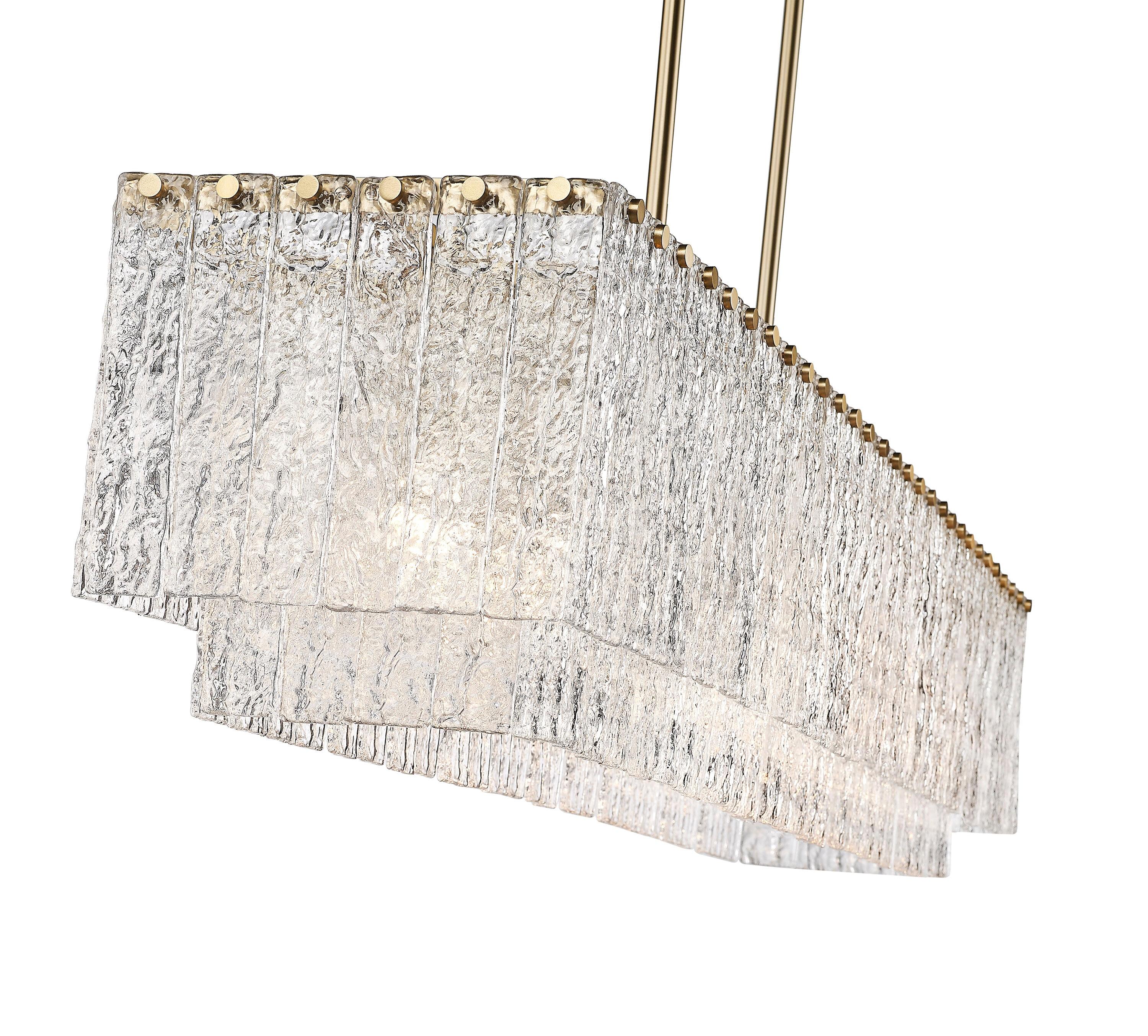 Z-Lite Glacier 7 - Light Island Pendant Light in  Modern Gold