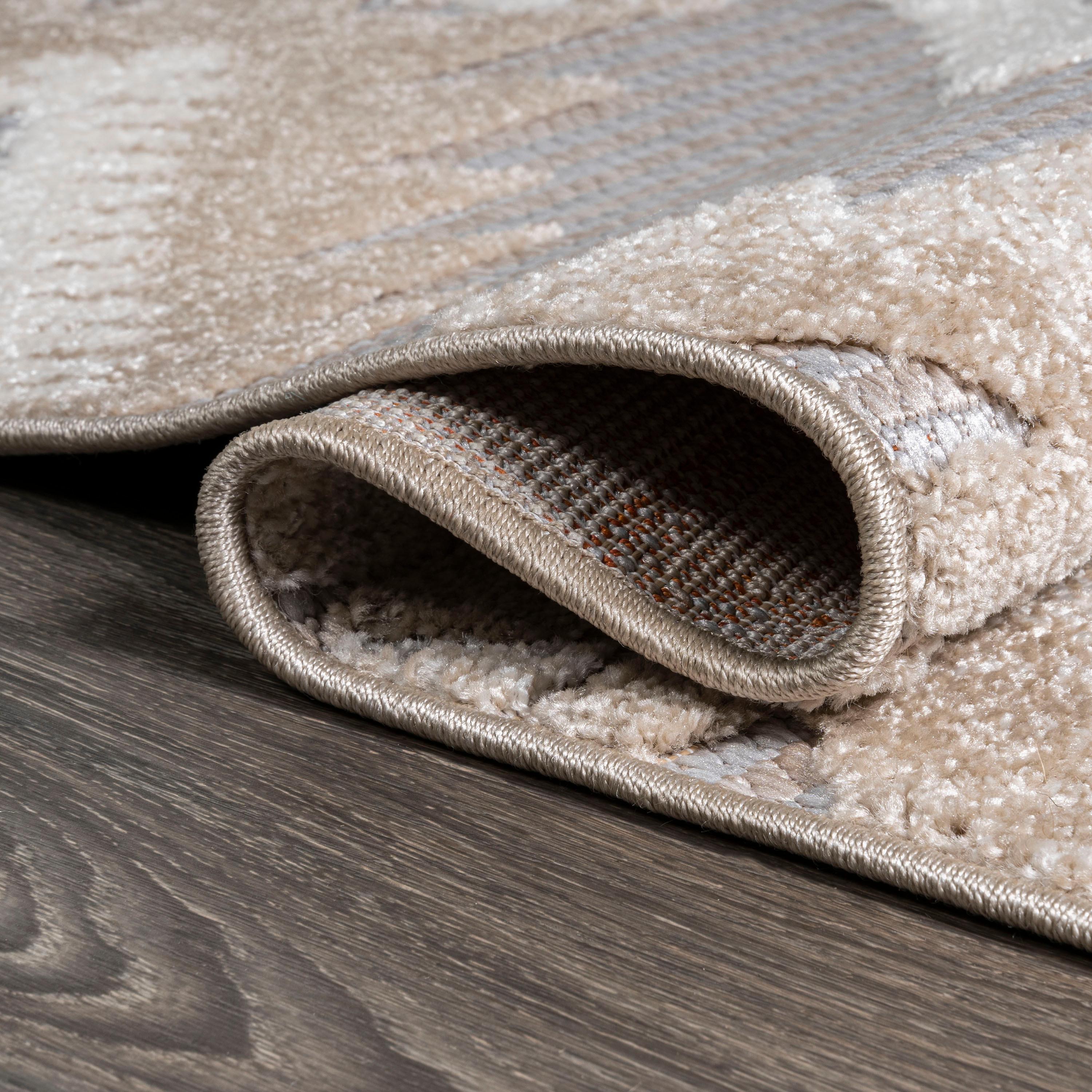 3'x5' Sumak High-Low Pile Neutral Diamond Kilim Indoor/Outdoor Area Rug, Beige/Gray - JONATHAN Y