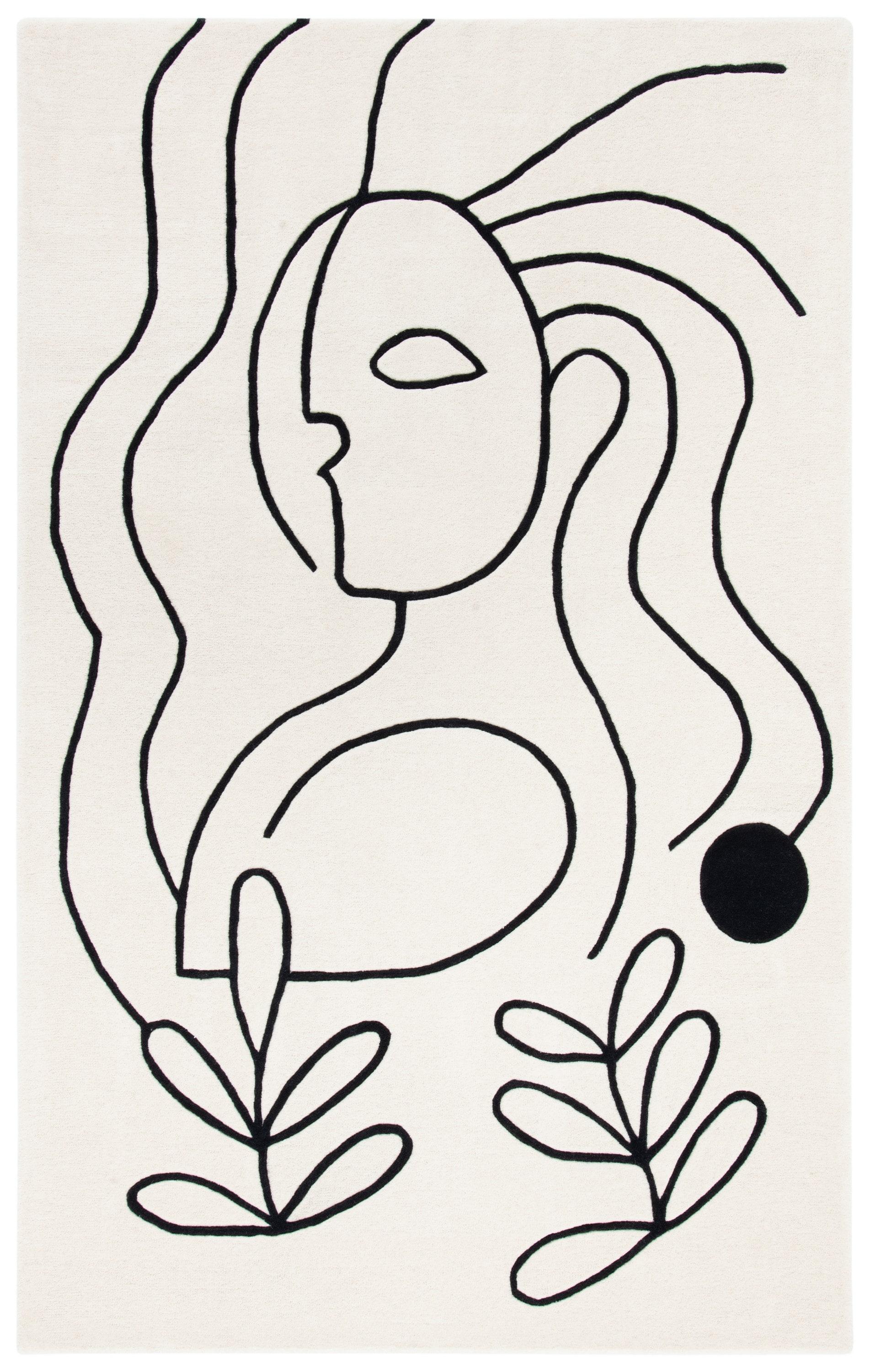 Fifth Avenue FTV111 Hand Tufted Accent Rug - Ivory/Black - 2'x3' - Safavieh.