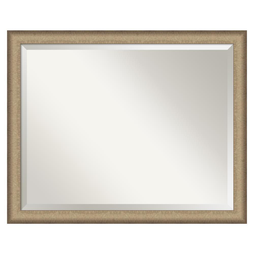 31" x 25" Elegant Brushed Bronze Wall Mount Mirror for Bathroom - Amanti Art