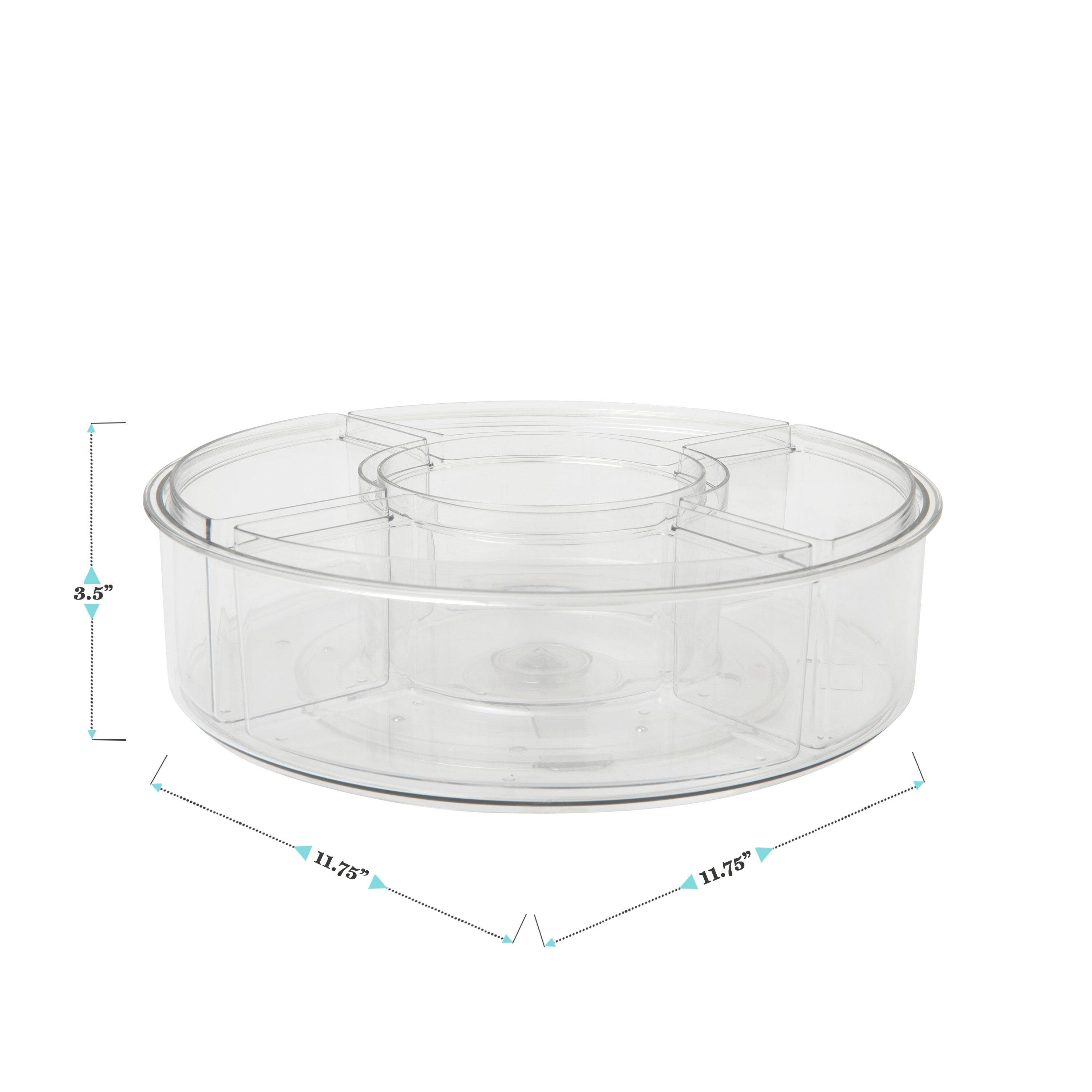 Thomas Martha Stewart Lazy Susan Plastic Desktop Turntable with 5 Removable Storage Bins