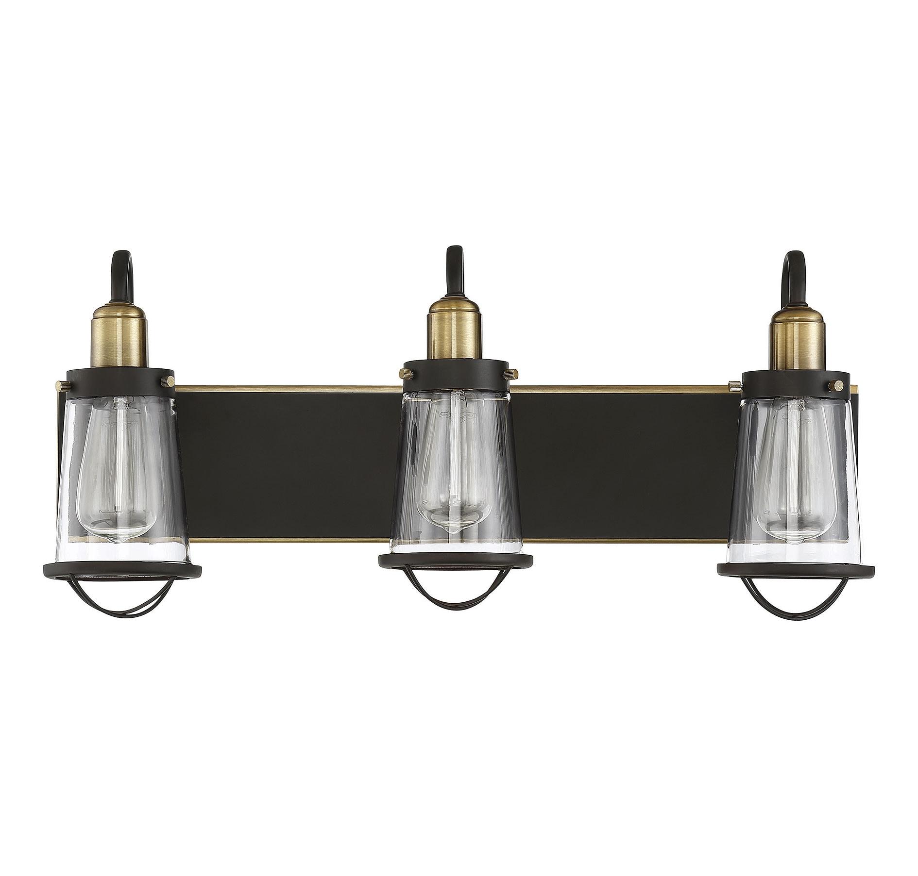 Savoy House Lansing 3 - Light Vanity in  English Bronze/Warm Brass