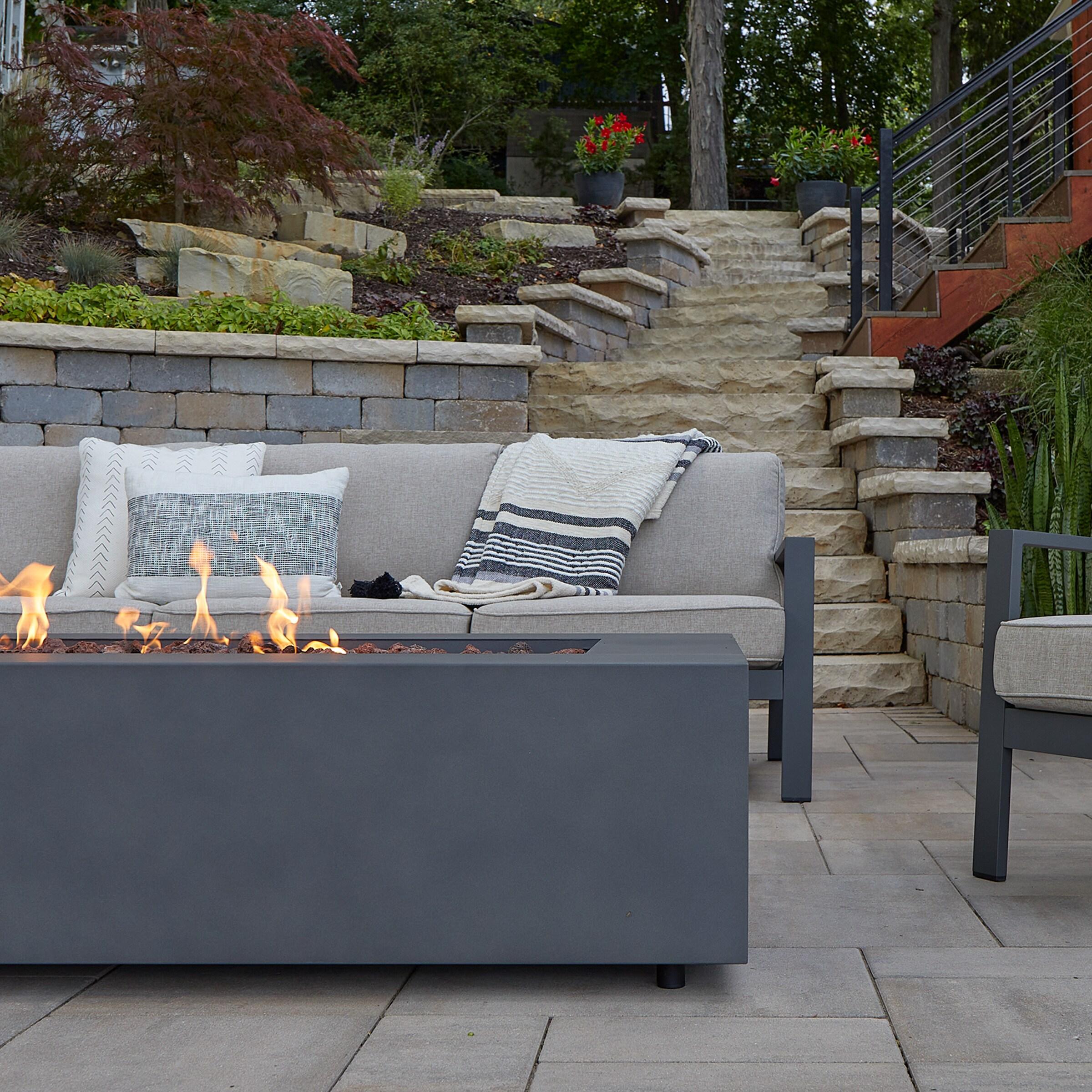 AEGEAN Propane / Natural Gas Outdoor Fire Pit Table