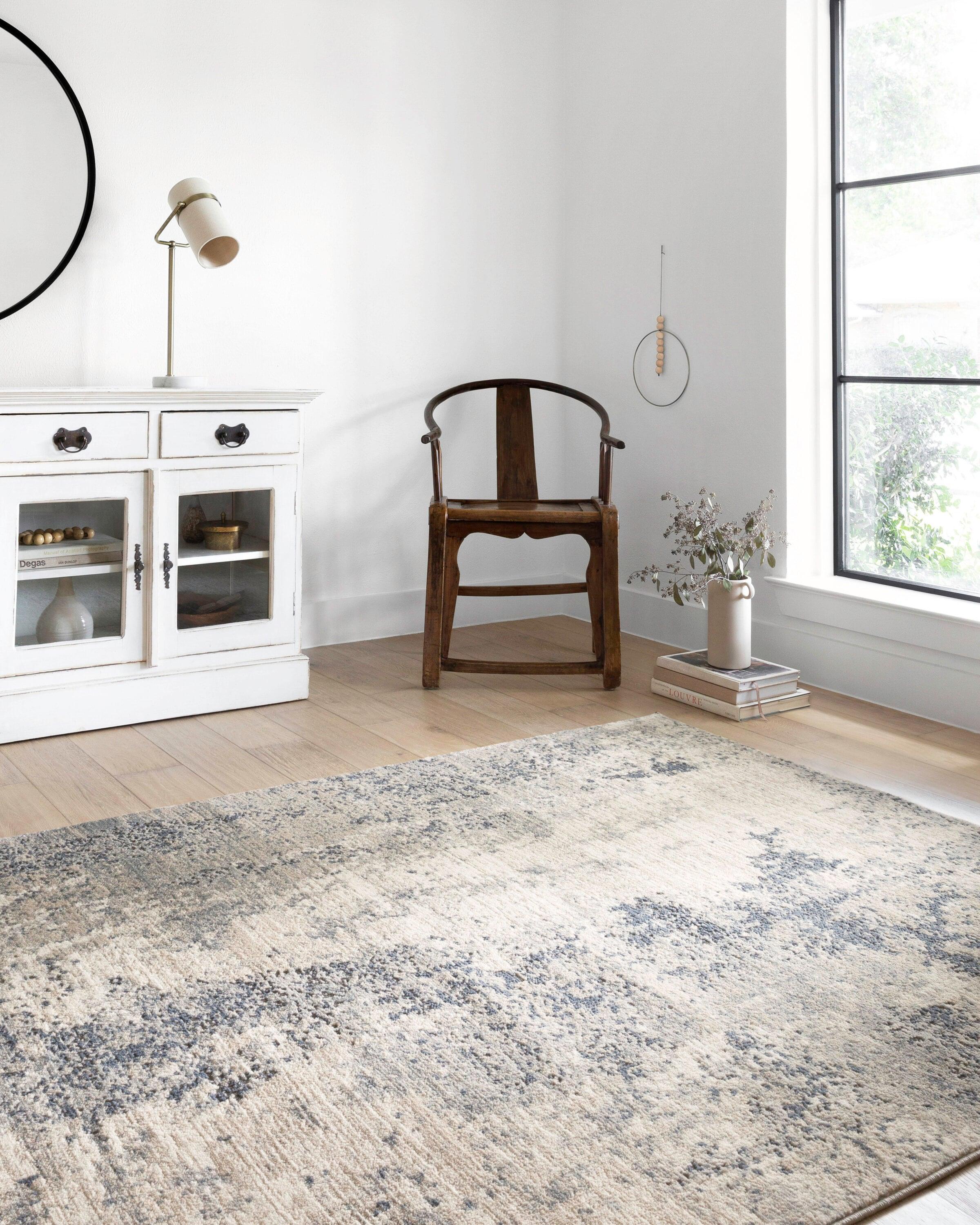 Loloi Teagan Natural / Denim 2'-8" x 4' Accent Rug