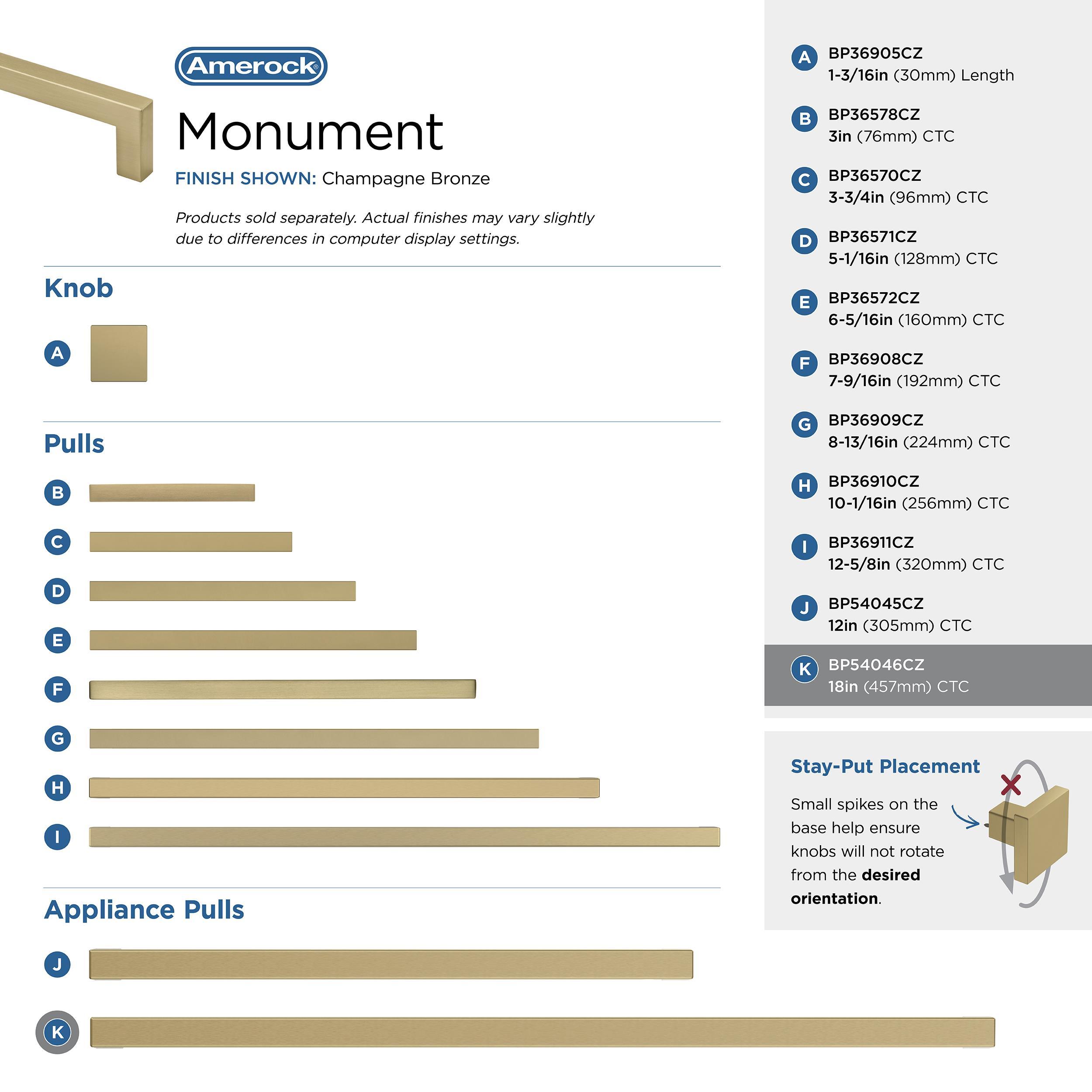 Monument 18" Center to Center Appliance Pull