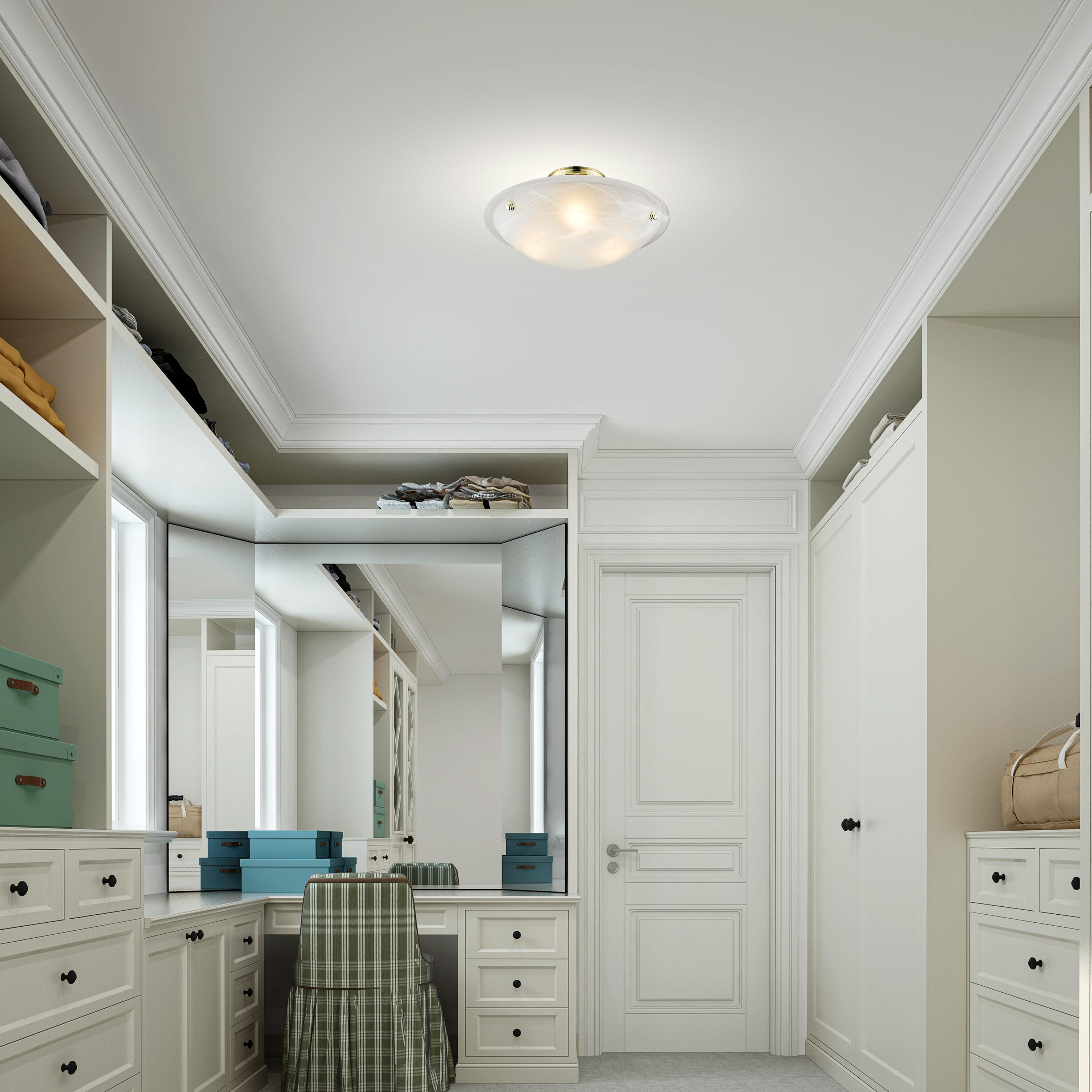 Livex Lighting Oasis 3 - Light Flush Mount in  Polished Brass