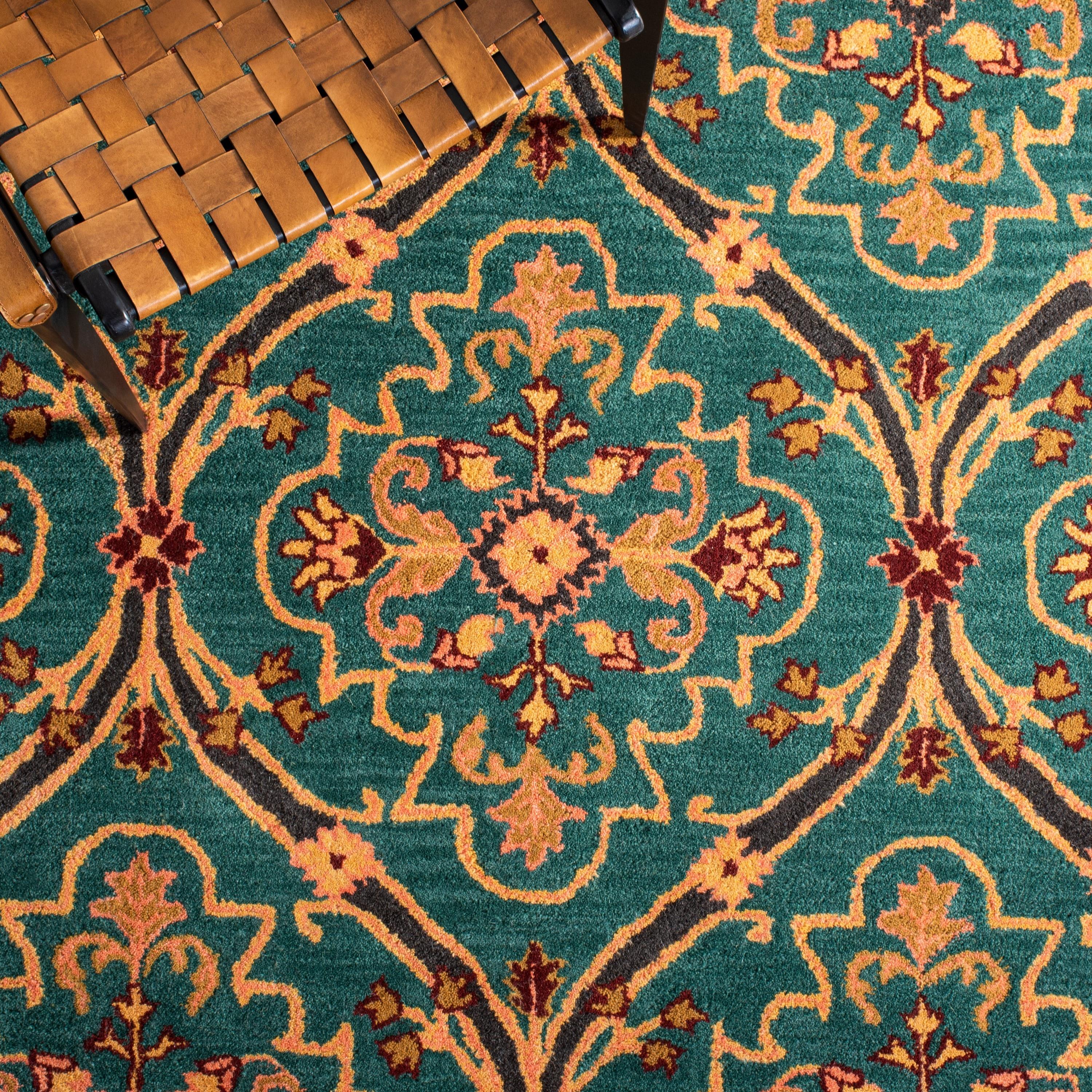 Heritage HG475 Hand Tufted Area Rug - Green/Orange - 3'x5' - Safavieh.