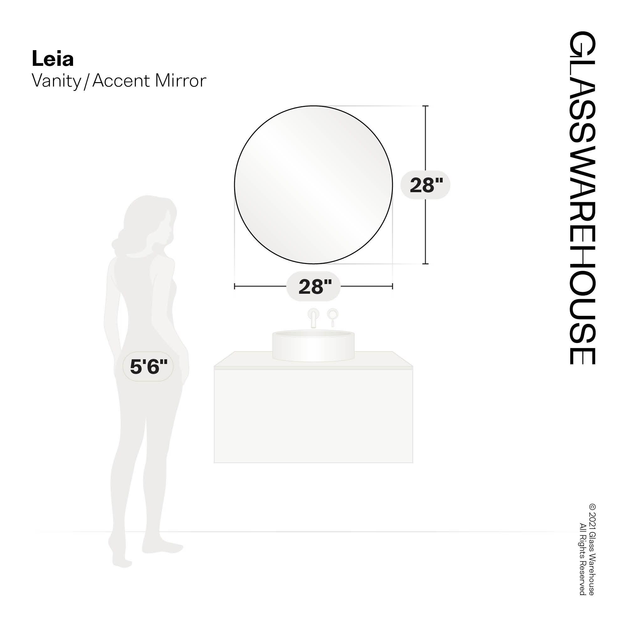 Leia Round Mirror