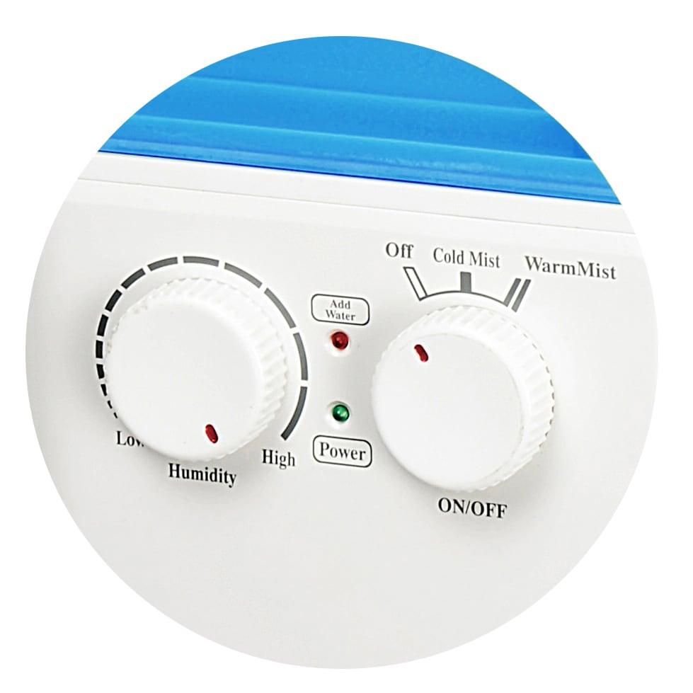 SPT Blue and White Dual Mist Humidifier with Automatic Shutoff