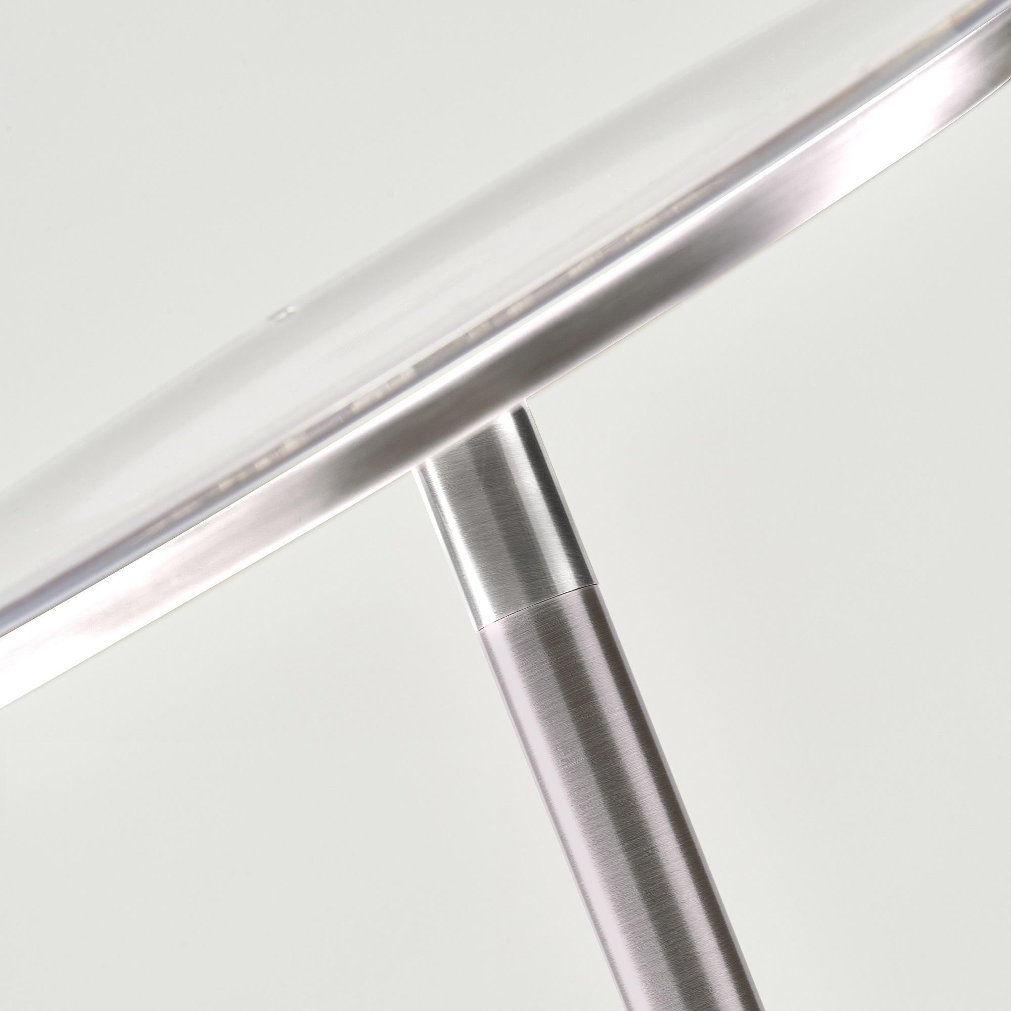 Brightech Sky Modern Dimmable Integrated LED Torchiere Floor Lamp Brushed Nickel: Touch Sensor, 3-Year Warranty, UL Listed