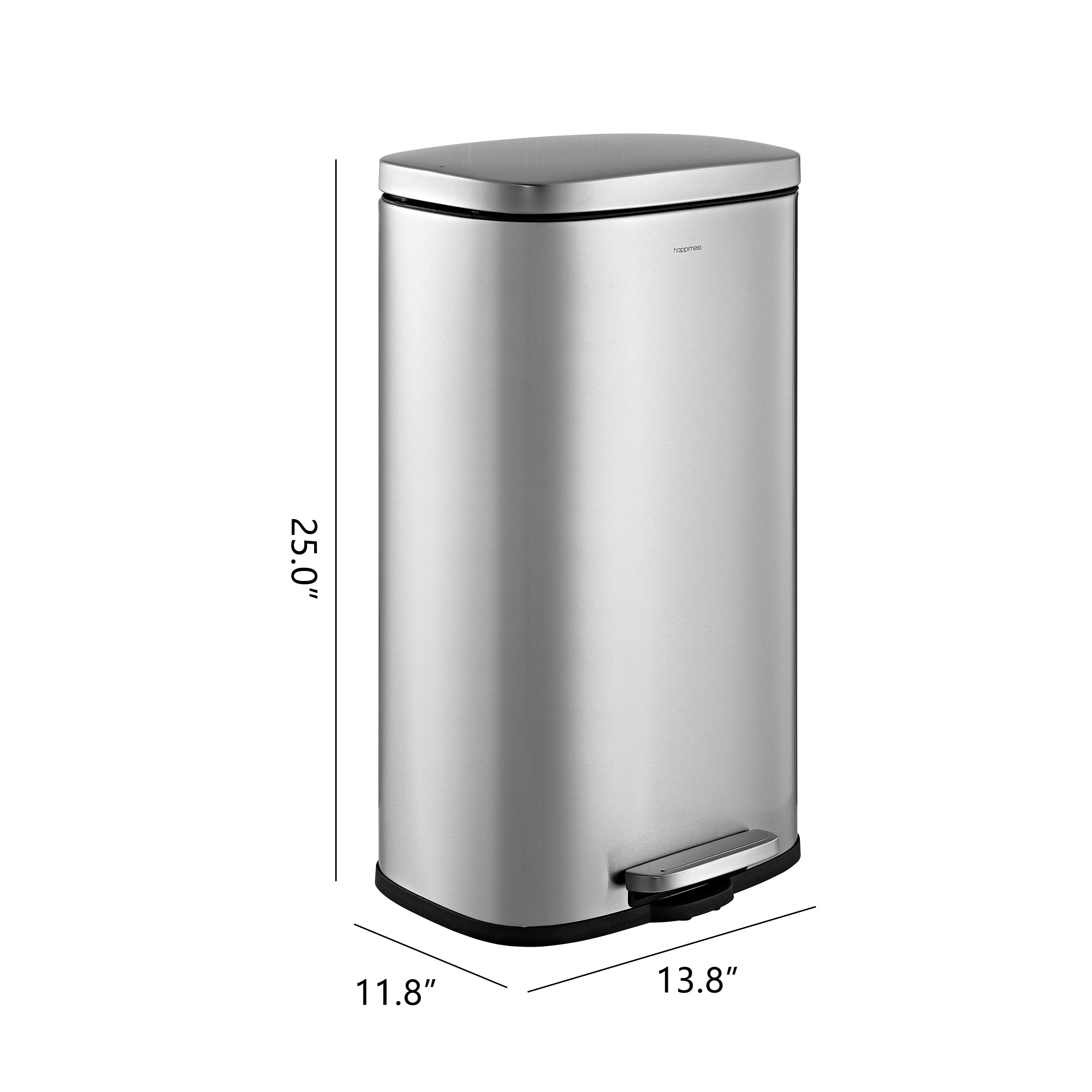 Steel Step On Trash Can - 8 Gallons