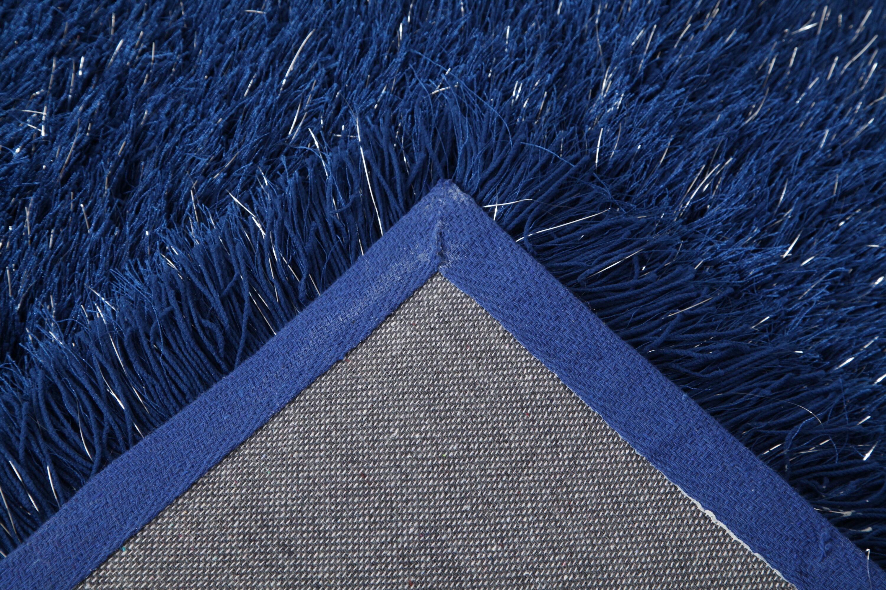 LOCHAS Ultra Soft Indoor Modern Area Rugs Fluffy Living Room Carpets for Children Bedroom Home Decor Nursery Rug 3x5 Feet, Navy