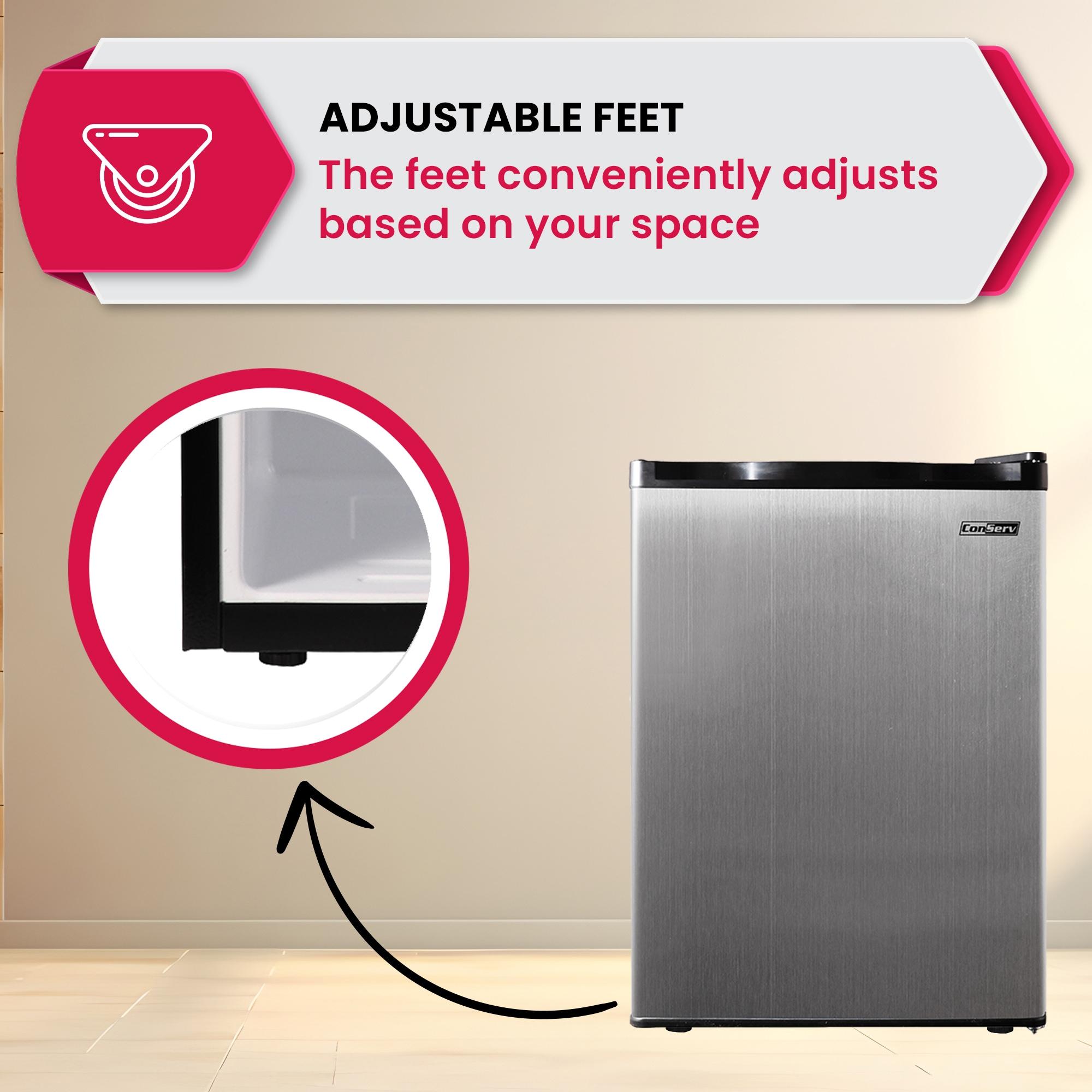 Equator Advanced Appliances Conserv 20in STAINLESS Compact Refrigerator 4.5cF Reversible Door 110V