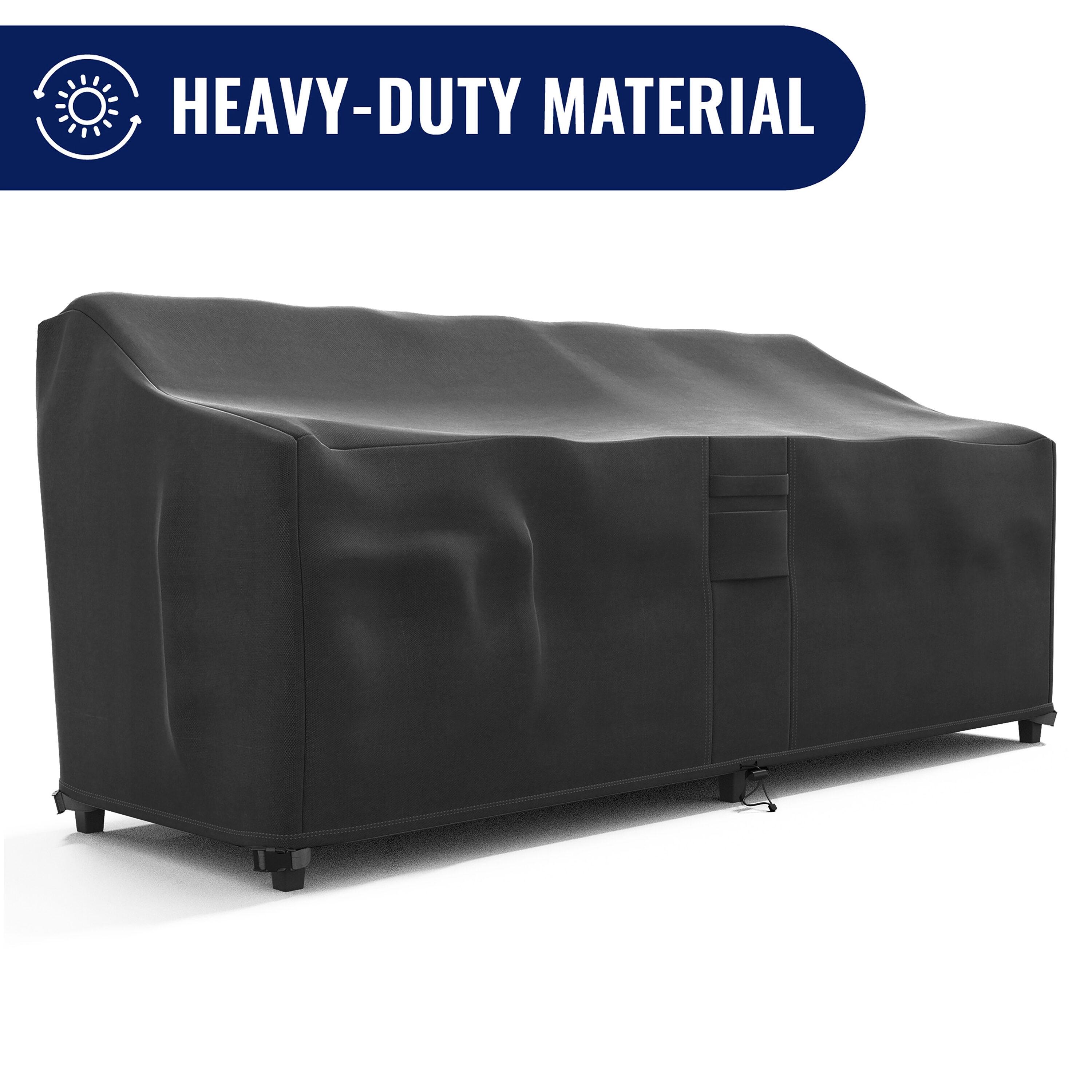 Love Seat Outdoor Furniture Weatherproof Cover - 88" x 32.5" x 41" - Black