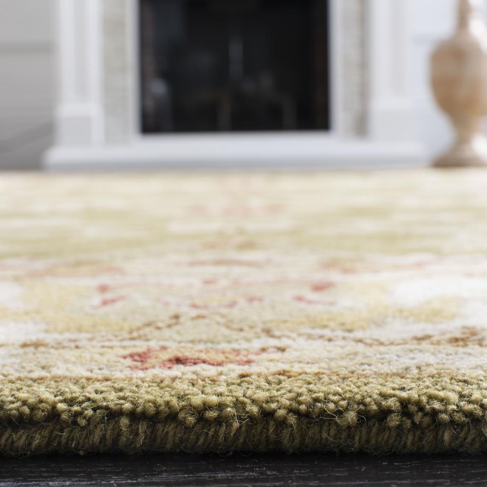 Anatolia AN562 Hand Tufted Indoor Area Rug - Moss/Ivory - 6' Round - Safavieh
