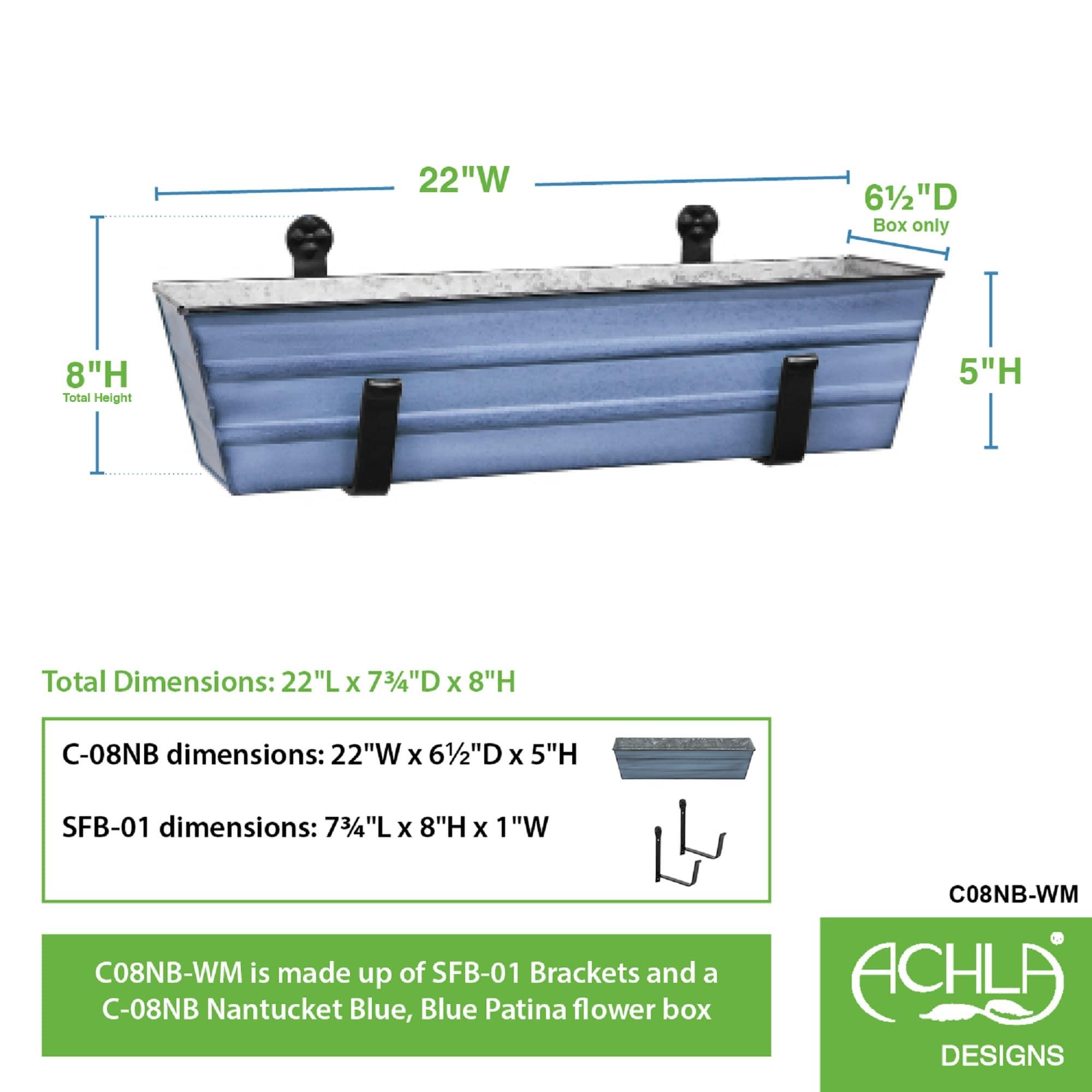 Dynamism Metal Window Box Planter