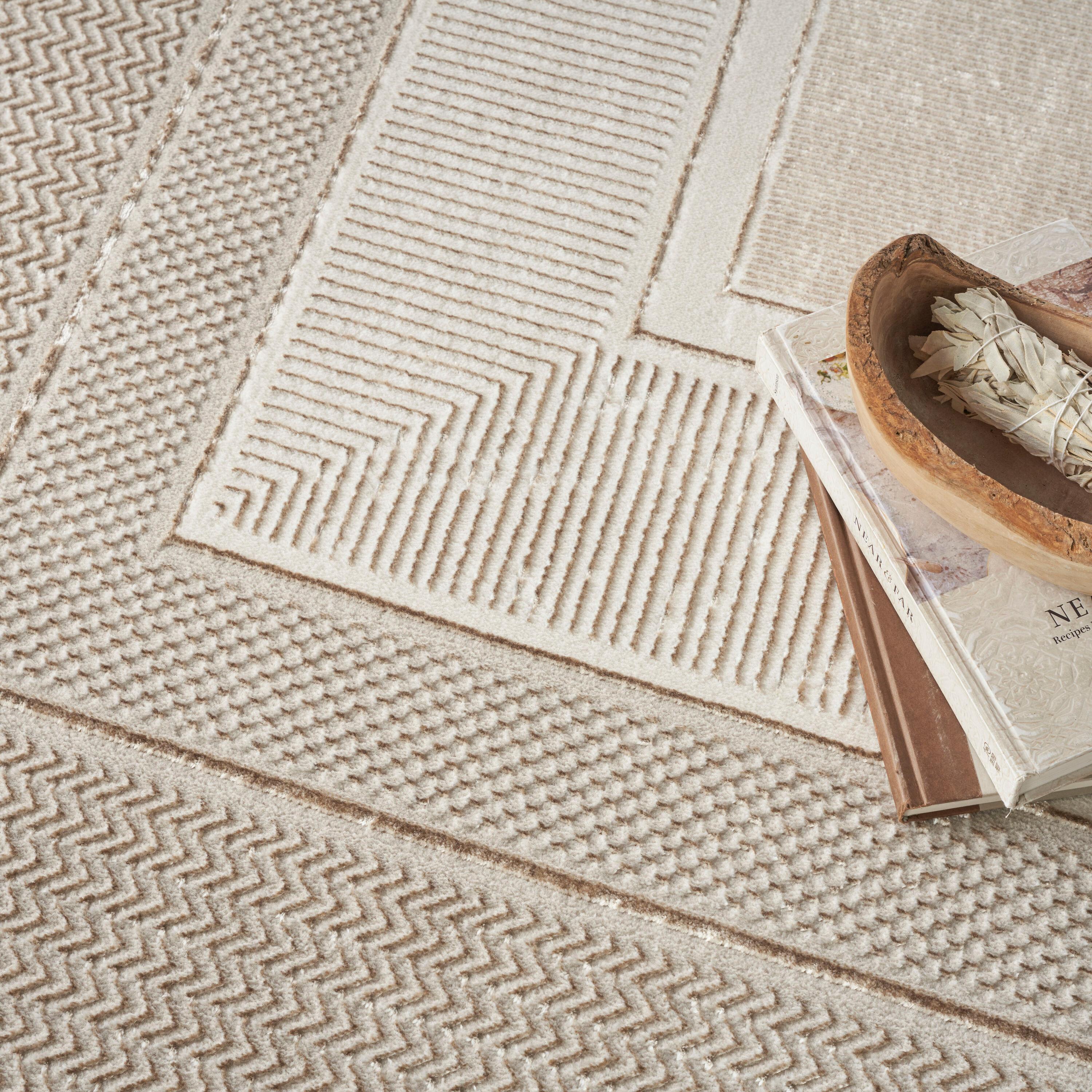 Nourison Glam 7'10" x 9'10" Ivory Modern Indoor Rug