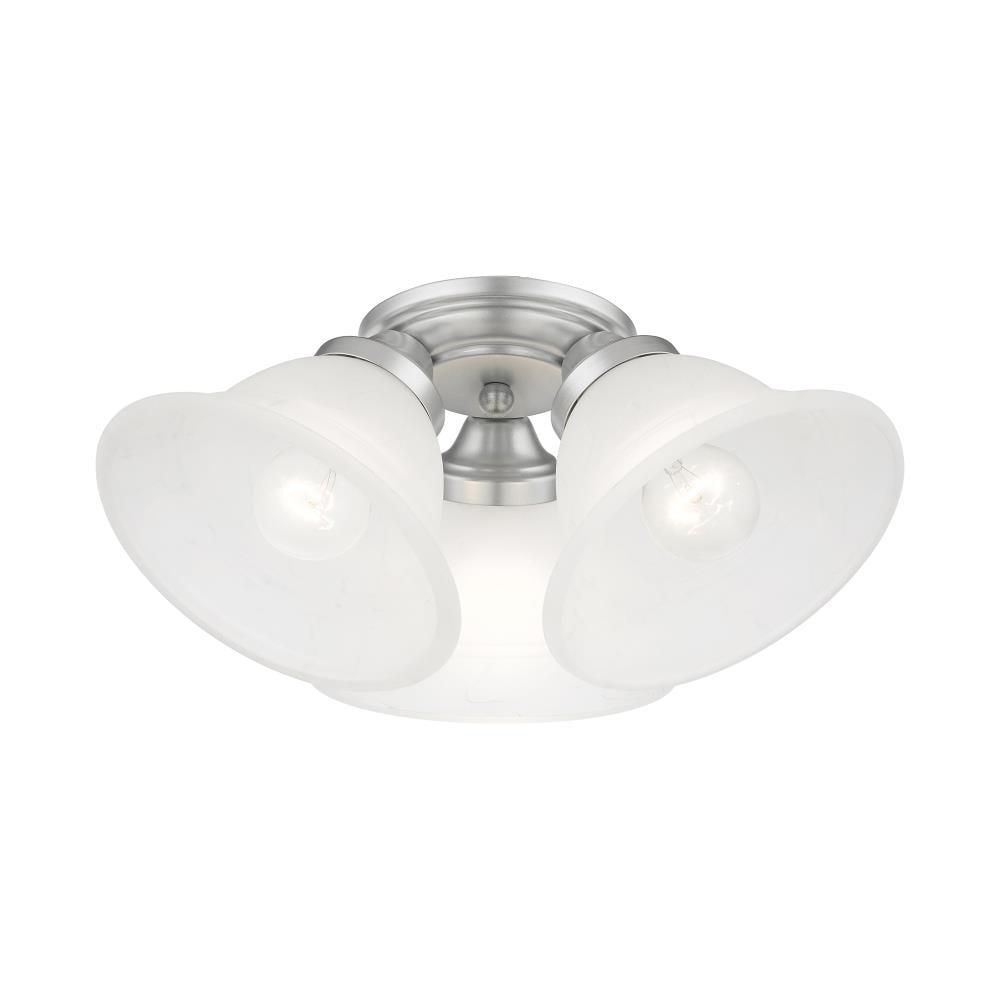 Livex Lighting Wynnewood 3 - Light Flush Mount in  Satin Nickel