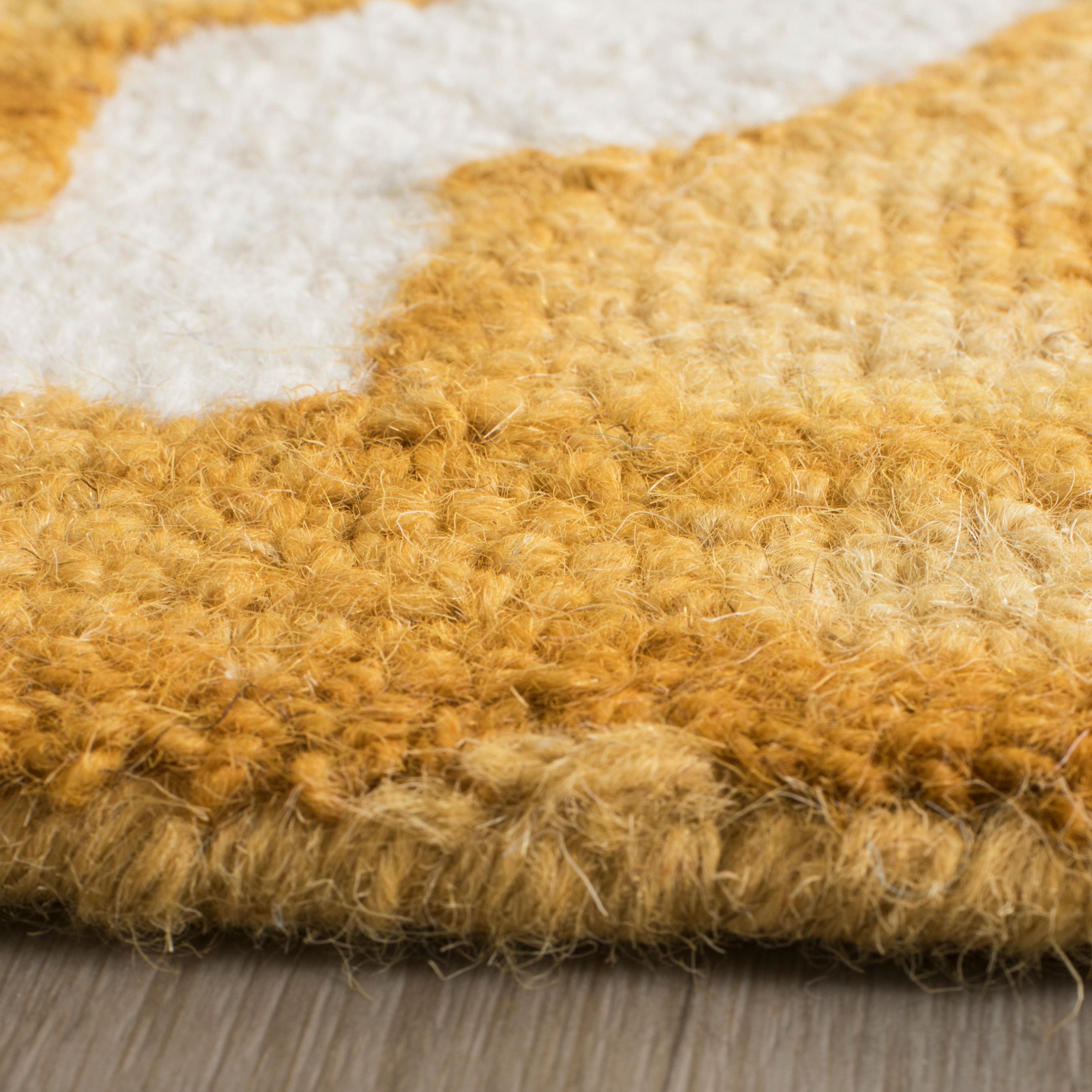 Dip Dye DDY537 Hand Tufted Indoor Area Rug - Gold/Ivory - 5'x8' - Safavieh