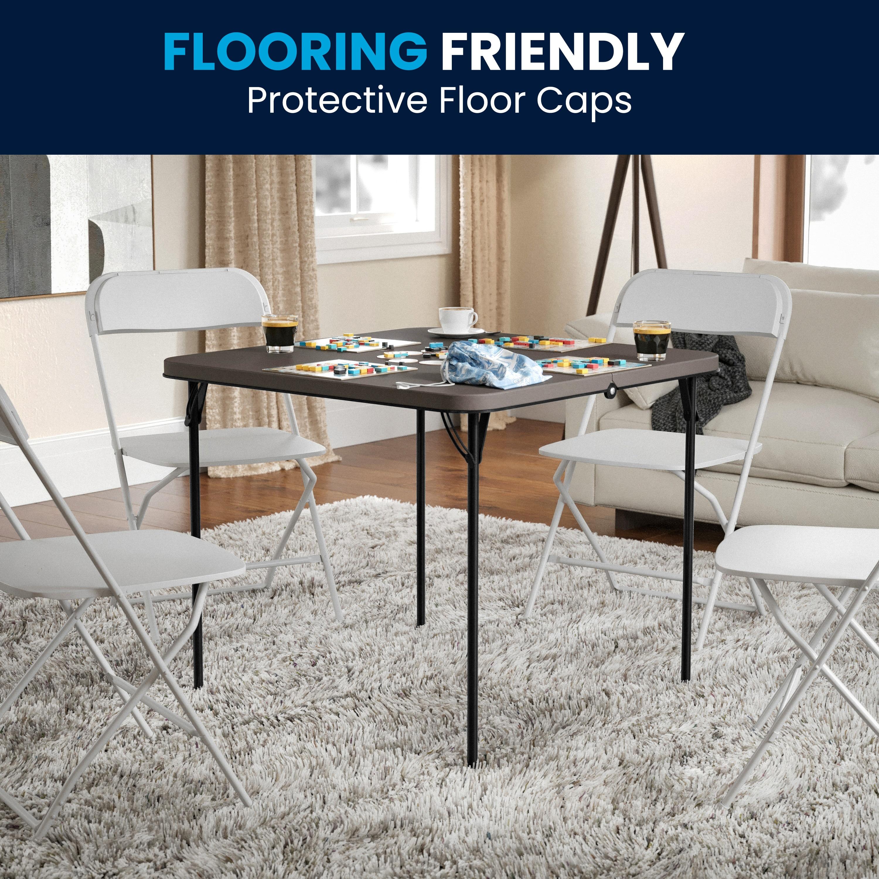 Noah 2.83' Square Plastic Folding Event Table with Carrying Handle by Flash Furniture