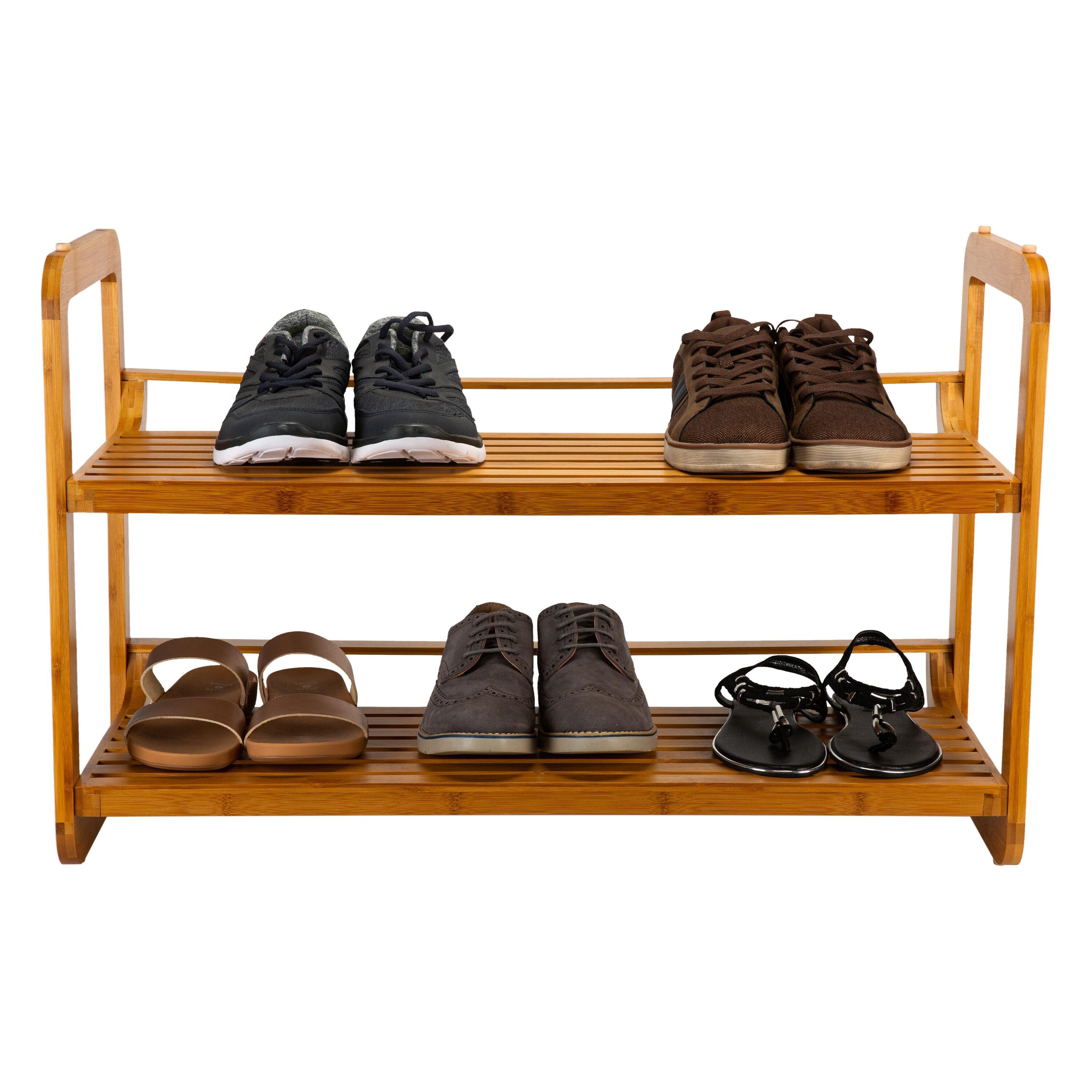 Organize It All 2 Tier Stackable Shoe Rack Lohas Collection