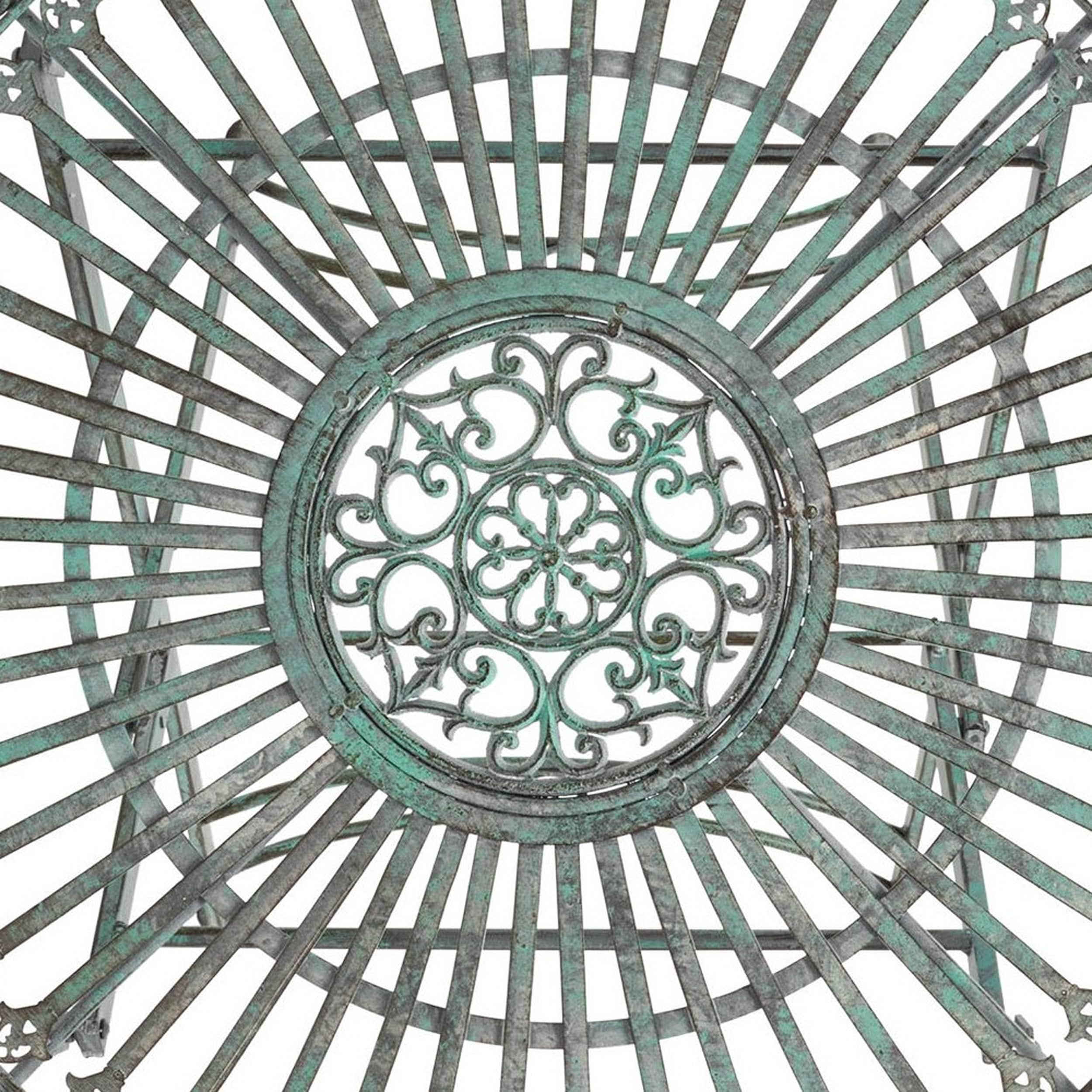 Belen Bistro Set, One Table And Two Chairs - Outdoor - PAT5020 - Antique Dark Green - Safavieh