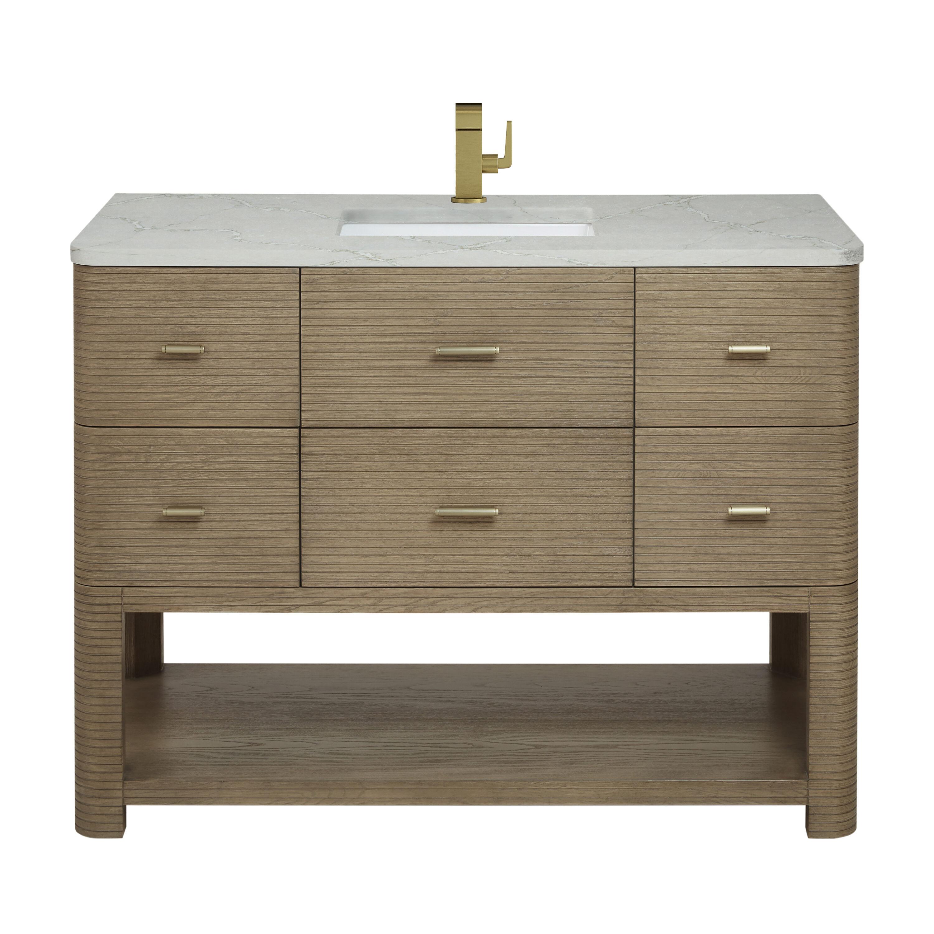 Lucian 48'' Single Bathroom Vanity with Quartz Top