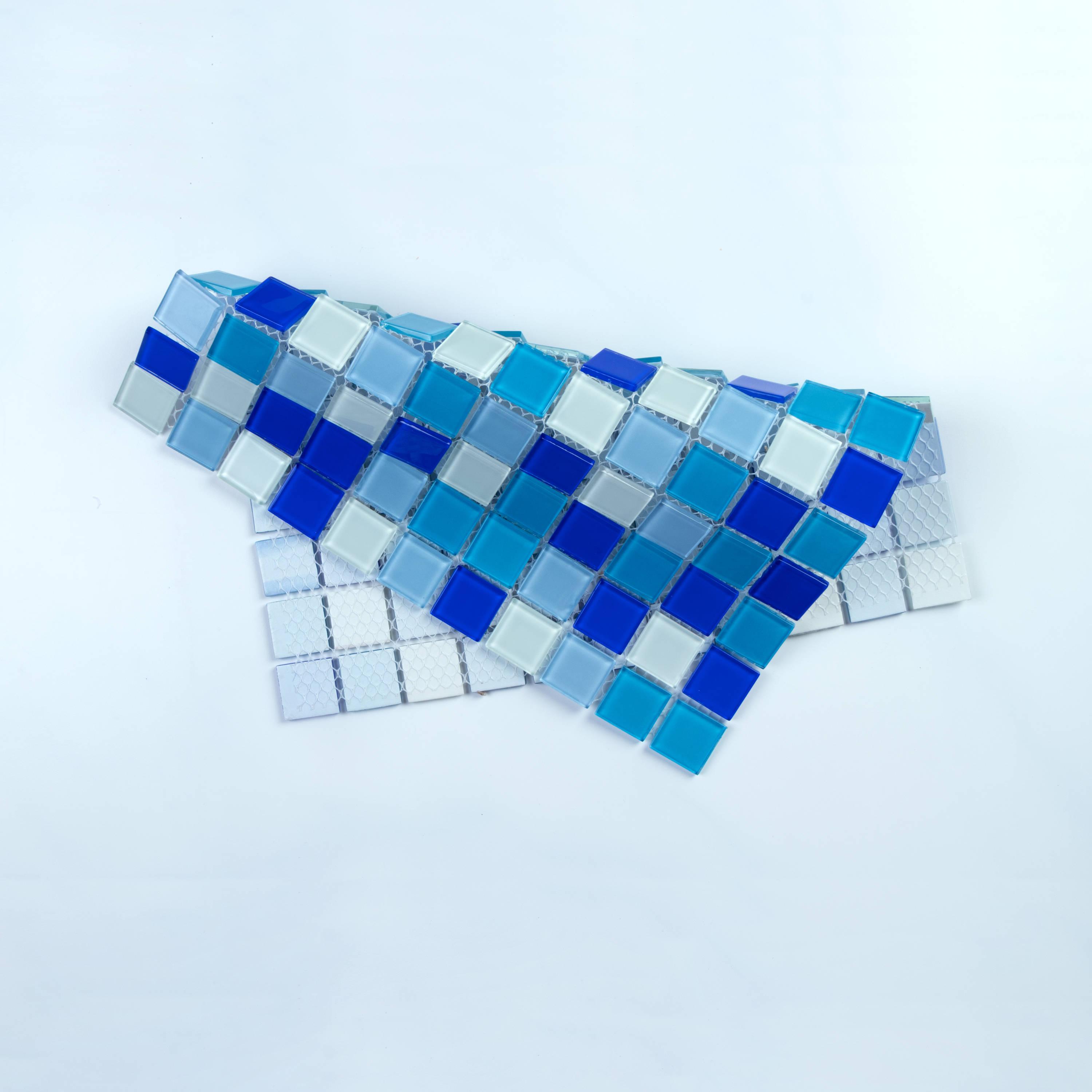 WS Tiles® 1" x 1" Straight Edge Glass Mosaic Tile