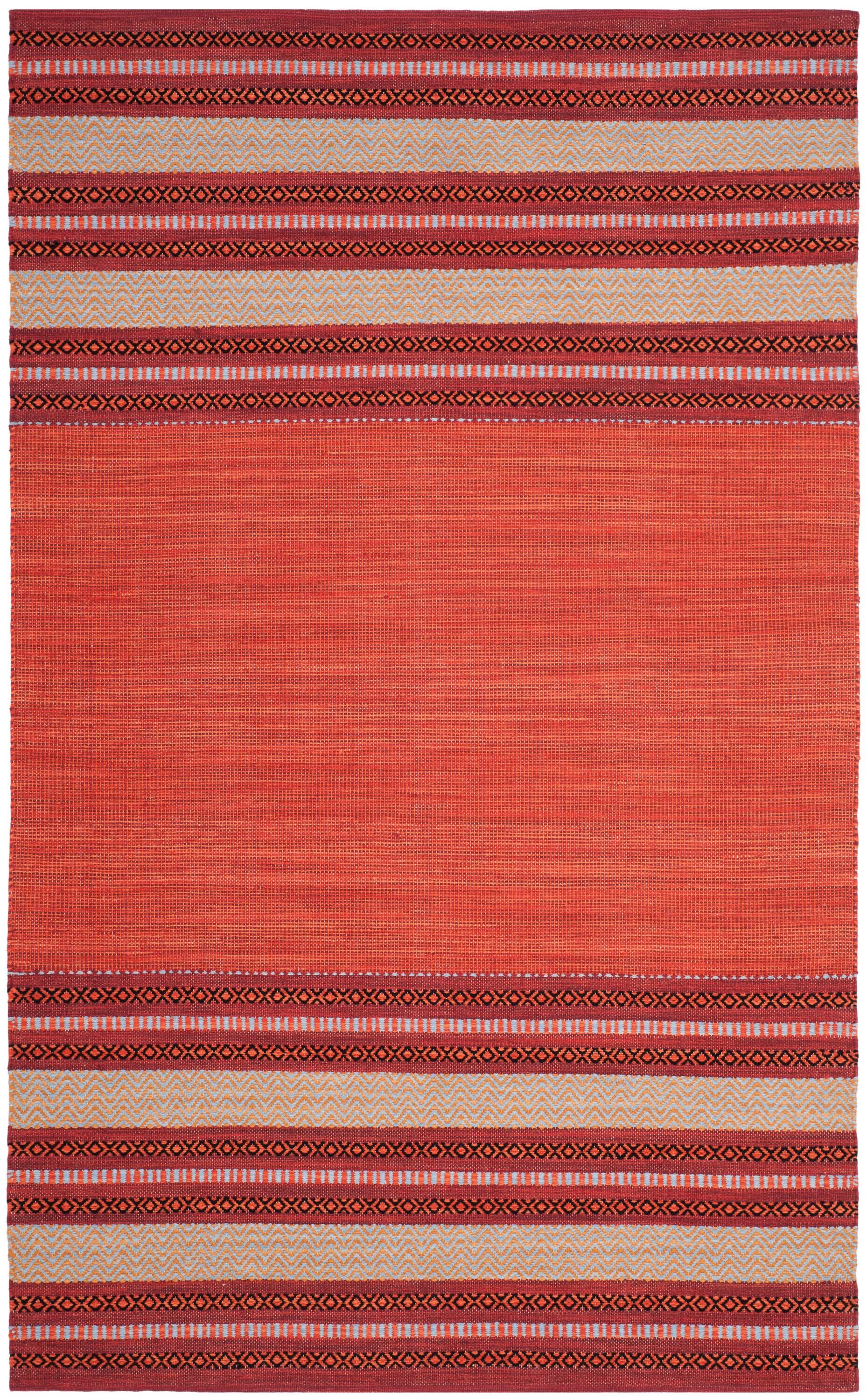 Montauk MTK214 Hand Woven Indoor Area Rug - Red/Ivory - 5'x8' - Safavieh