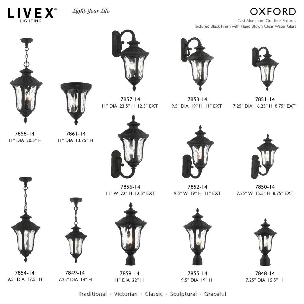 Livex Lighting Oxford 1 - Light Pendant in  Textured Black