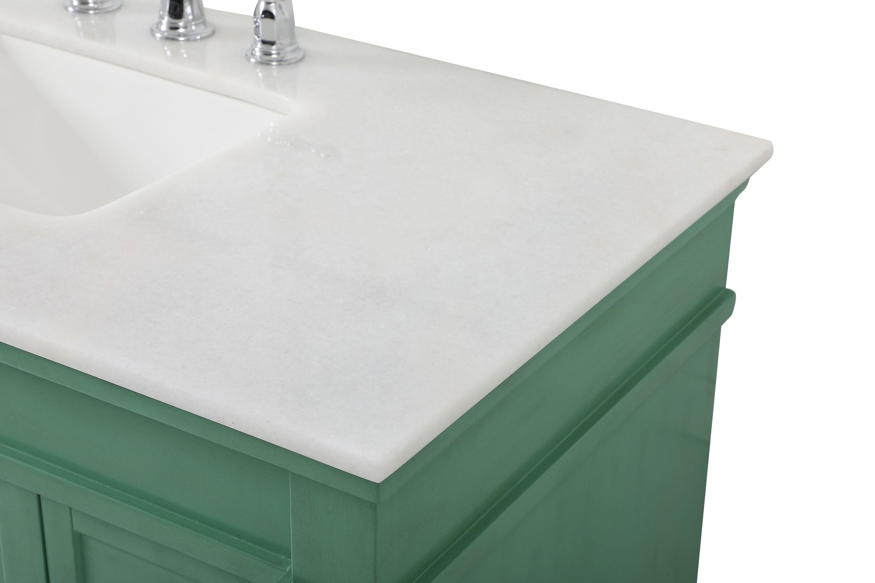 Elegant Decor Lexington 42" Solid Wood Single Bathroom Vanity in Vintage Mint