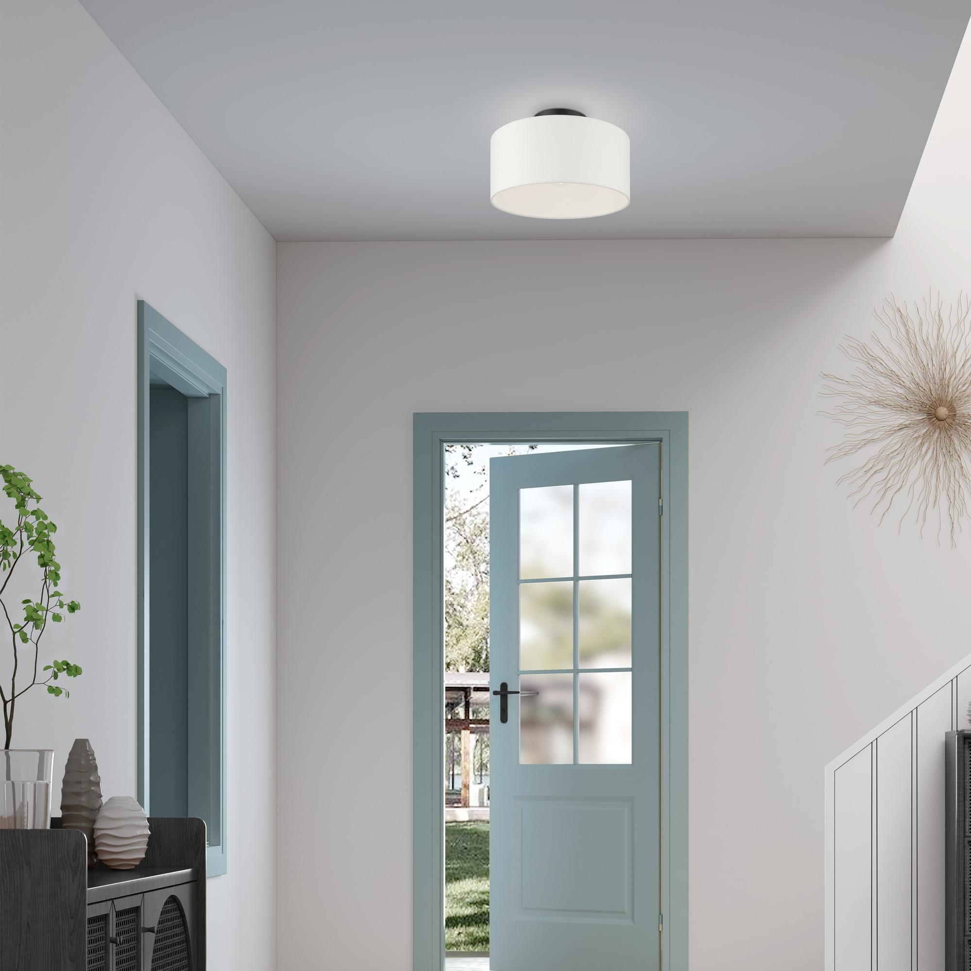 Livex Lighting Meridian 1 - Light Semi-Flush Mount in  Black