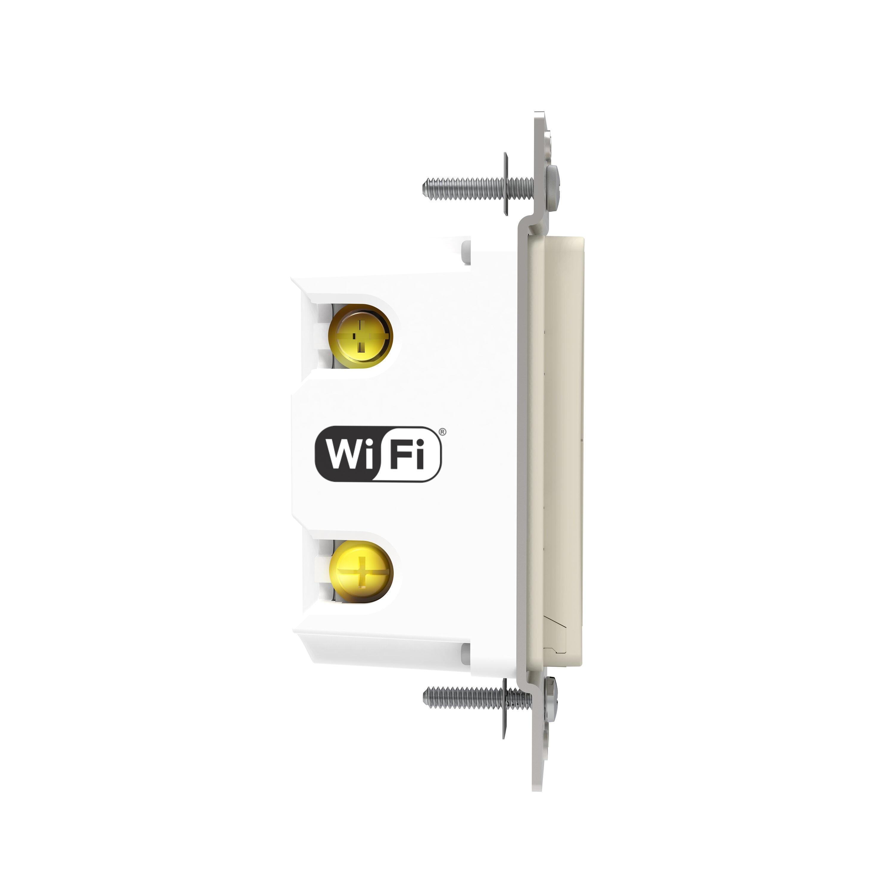 Light Almond Wireless Rocker Switch with Voice Control