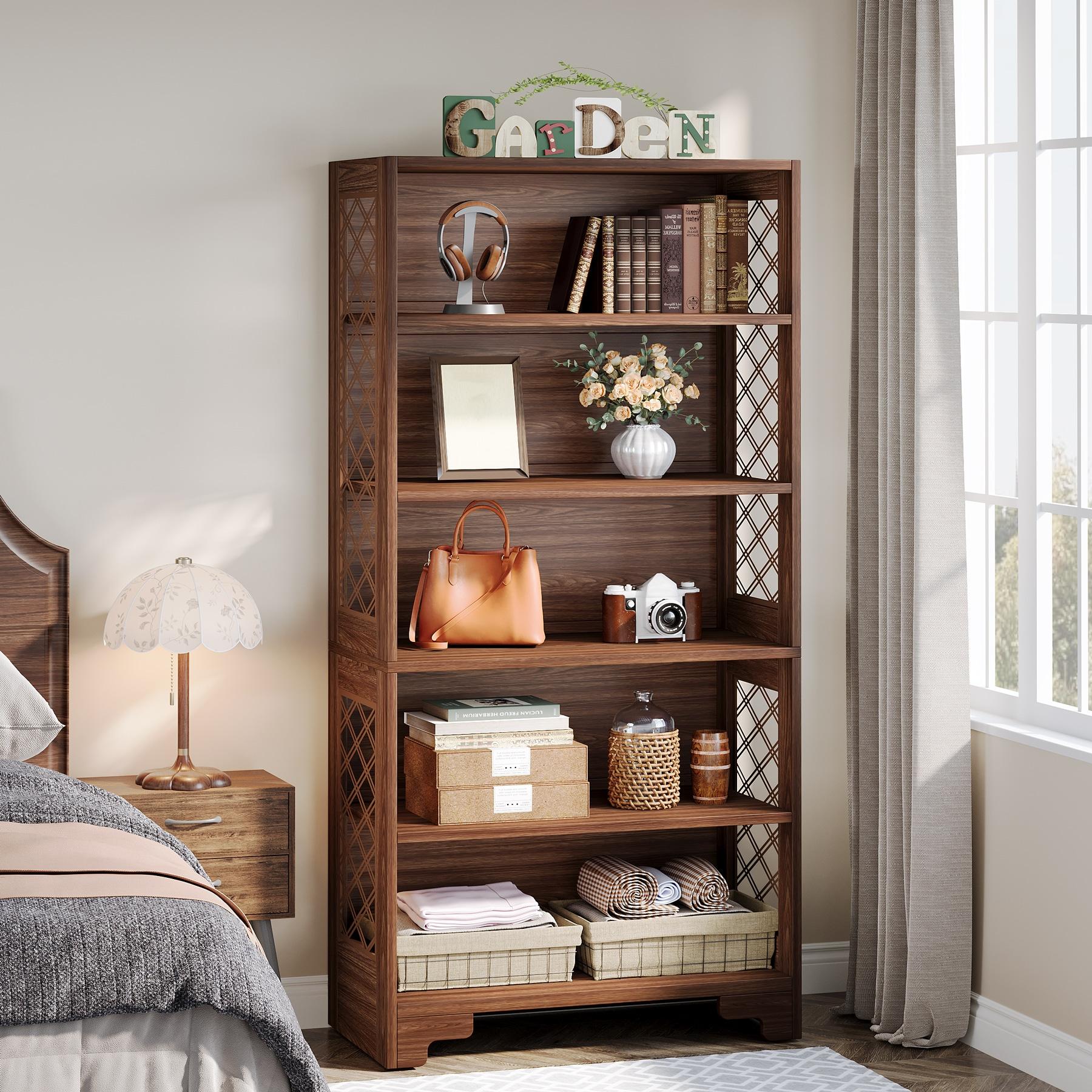 Everly Quinn Edlira Etagere Storage Bookcase
