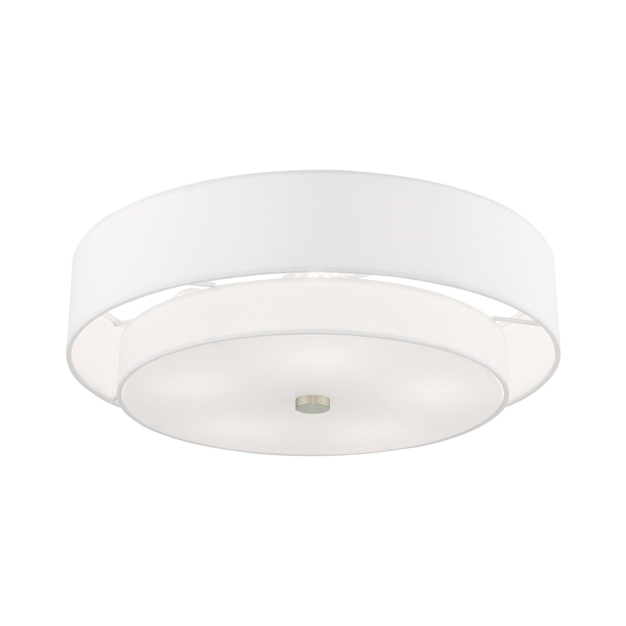 Livex Lighting Meridian 5 - Light Semi-Flush Mount in  Brushed Nickel