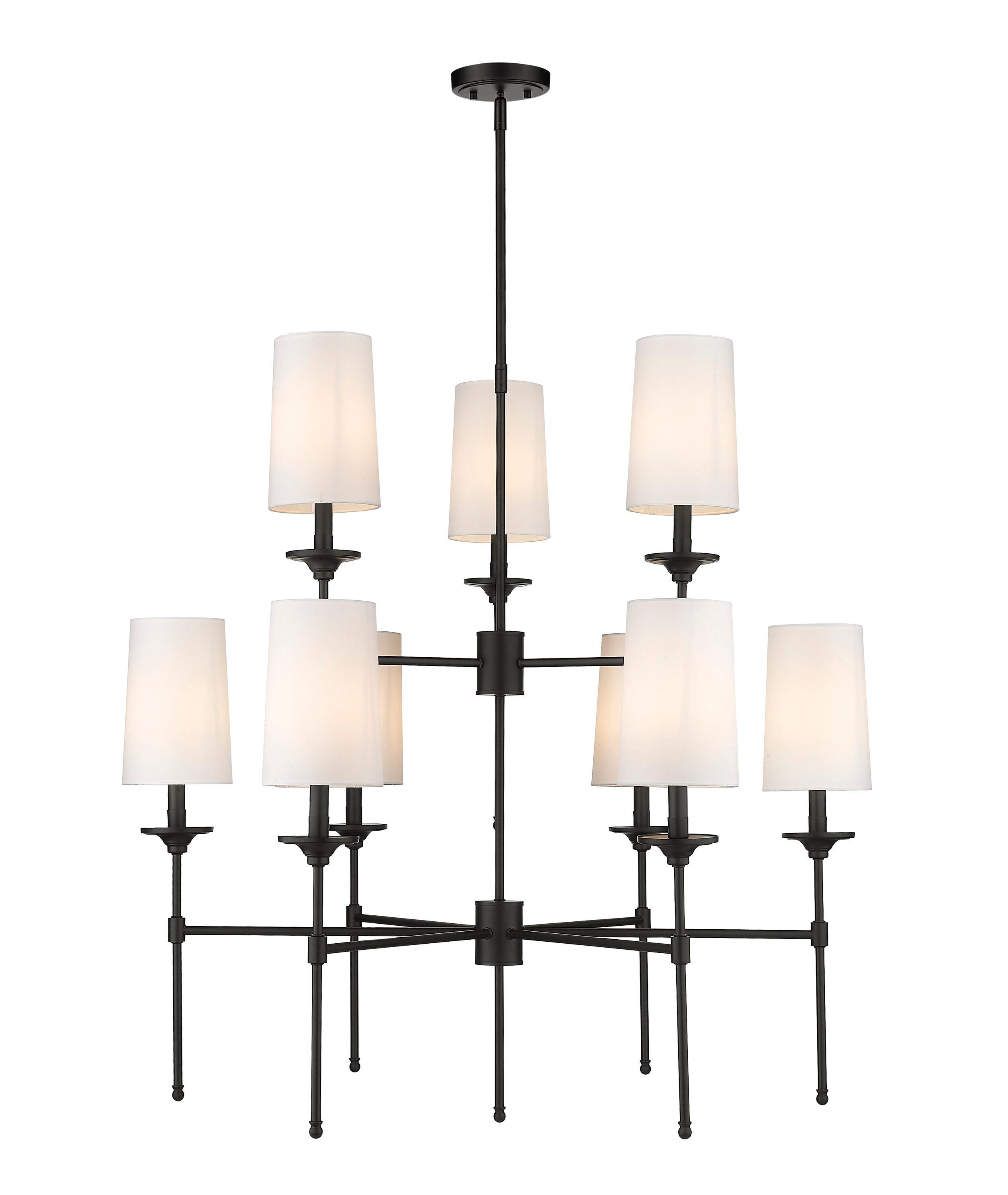 Hayse 9 - Light Dimmable Tiered Chandelier