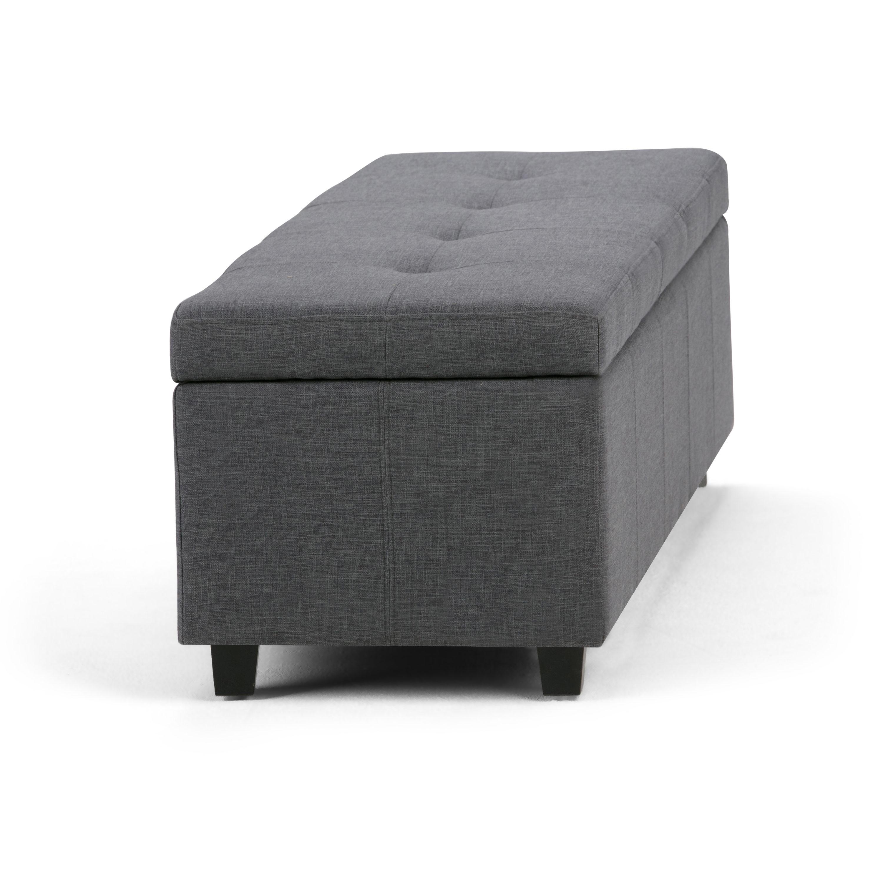 Simpli Home Castleford Large Storage Ottoman Bench