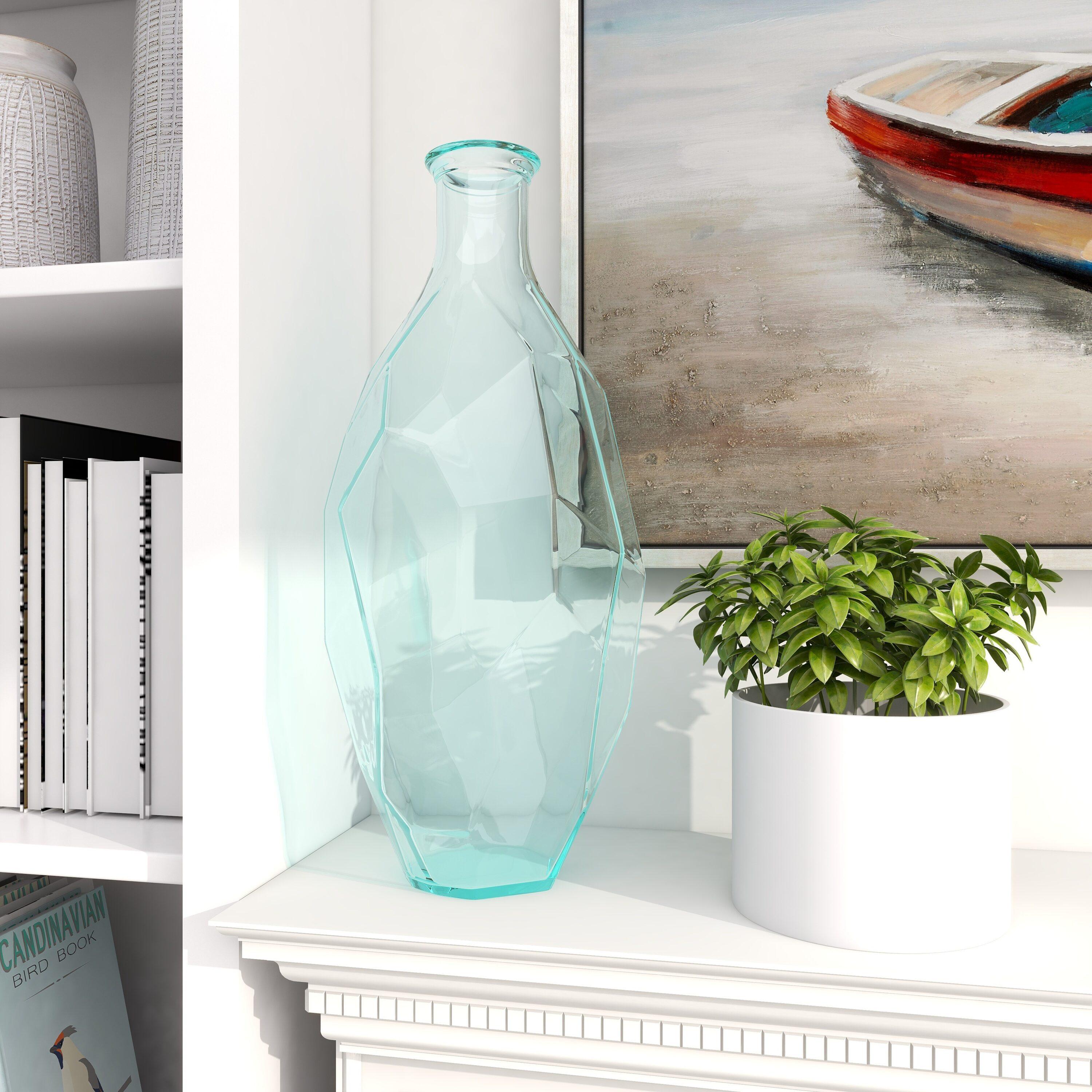 DecMode 23" Spanish Recycled Glass Vase