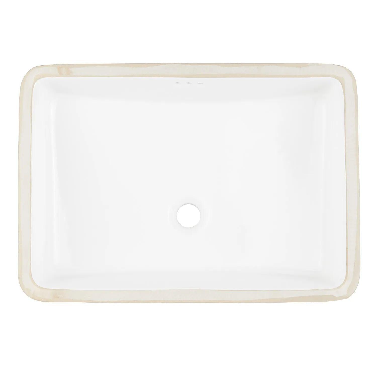 21" Myers Rectangular Porcelain Undermount Bathroom Sink