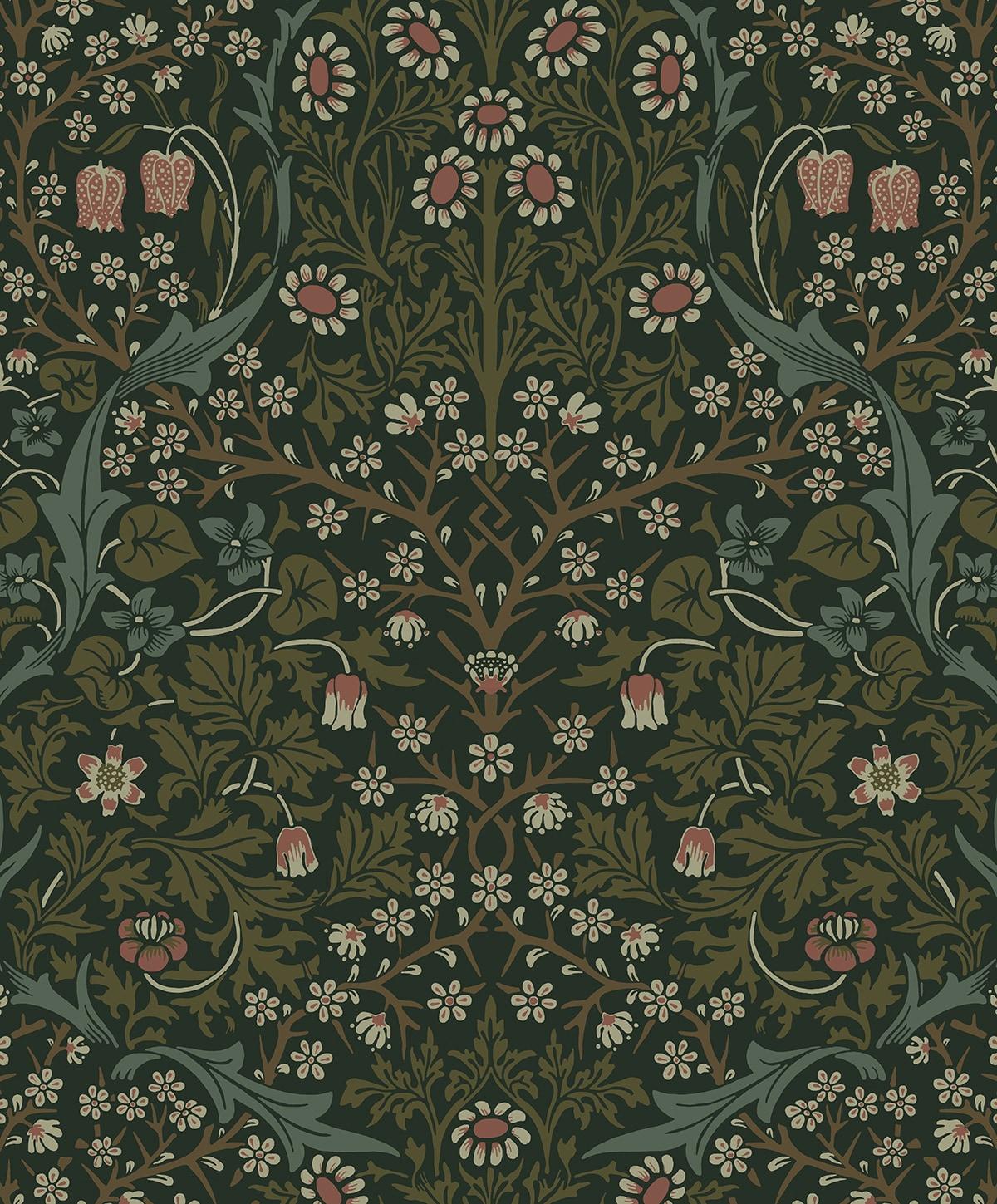 NextWall Greenery Victorian Garden Floral Peel and Stick Wallpaper