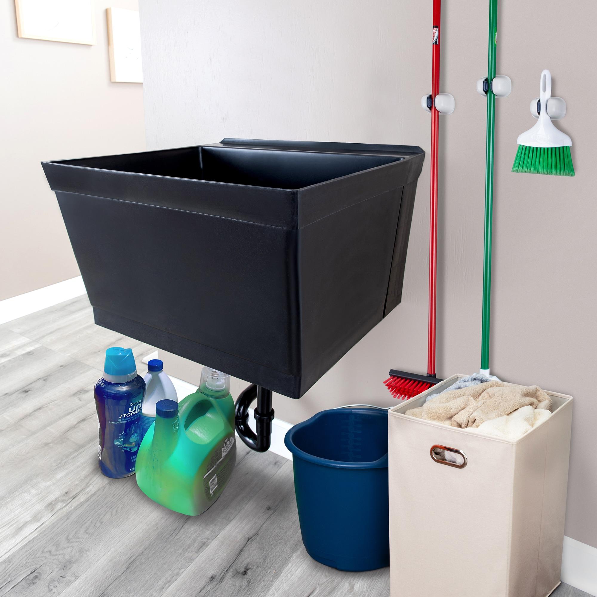 Utility-Sink 040 US3502BLK 23" L x 24" W Wall Mount Laundry Sink
