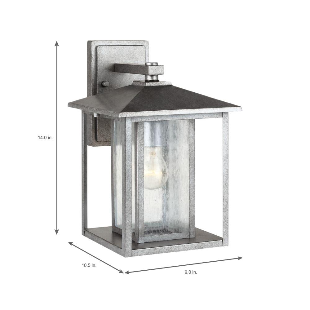 88027-57 Hunnington Outdoor Wall Lantern Outside Fixture, One - Light, Weathered Pewter