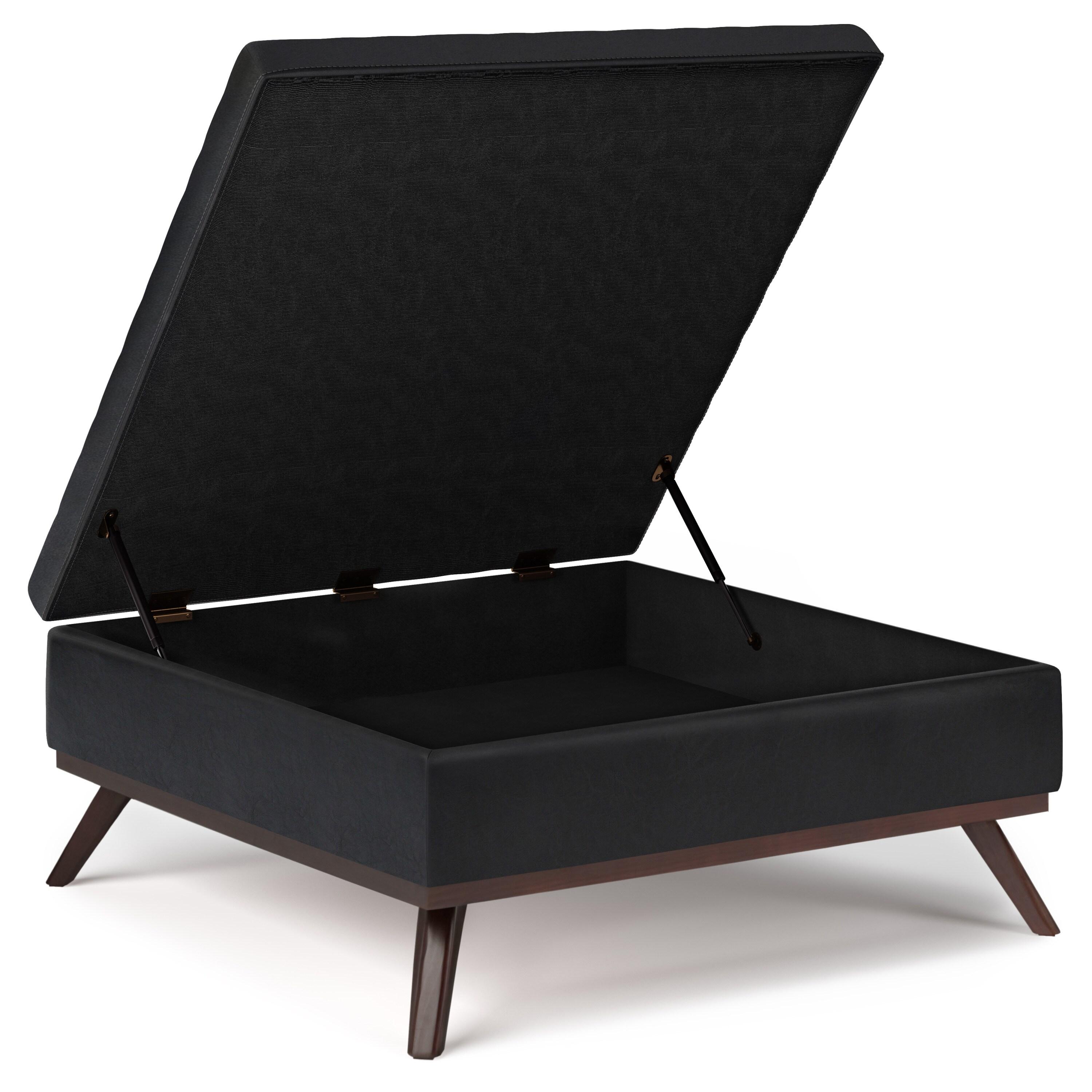 Simpli Home Owen Faux Leather Ottoman