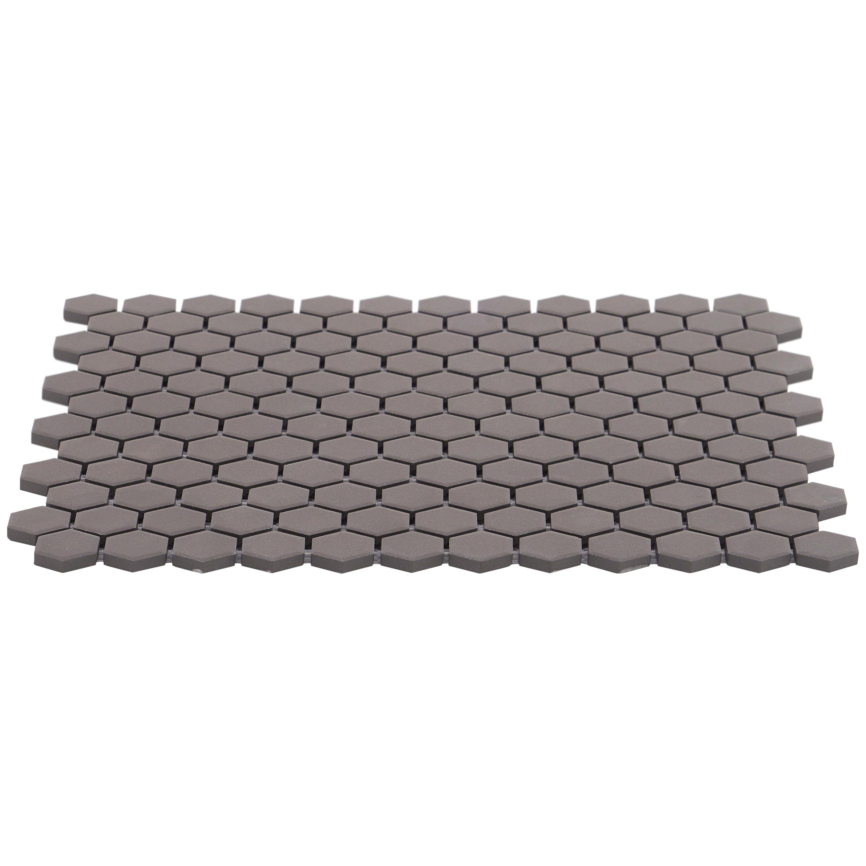 Slim 10.23" x 11.81" Matte Porcelain Floor and Wall Mosaic Tile