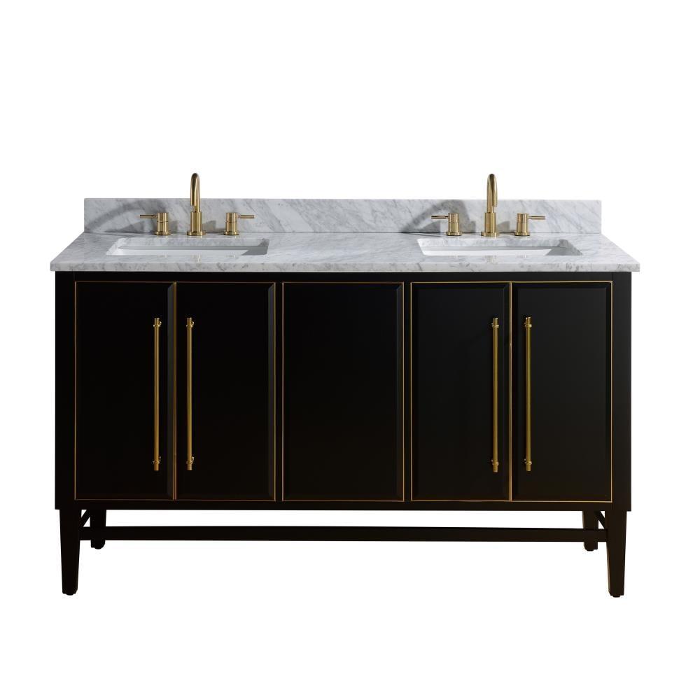 Avanity Mason-Vs61-G-C Mason 61" Free Standing Double Basin Vanity Set - Black