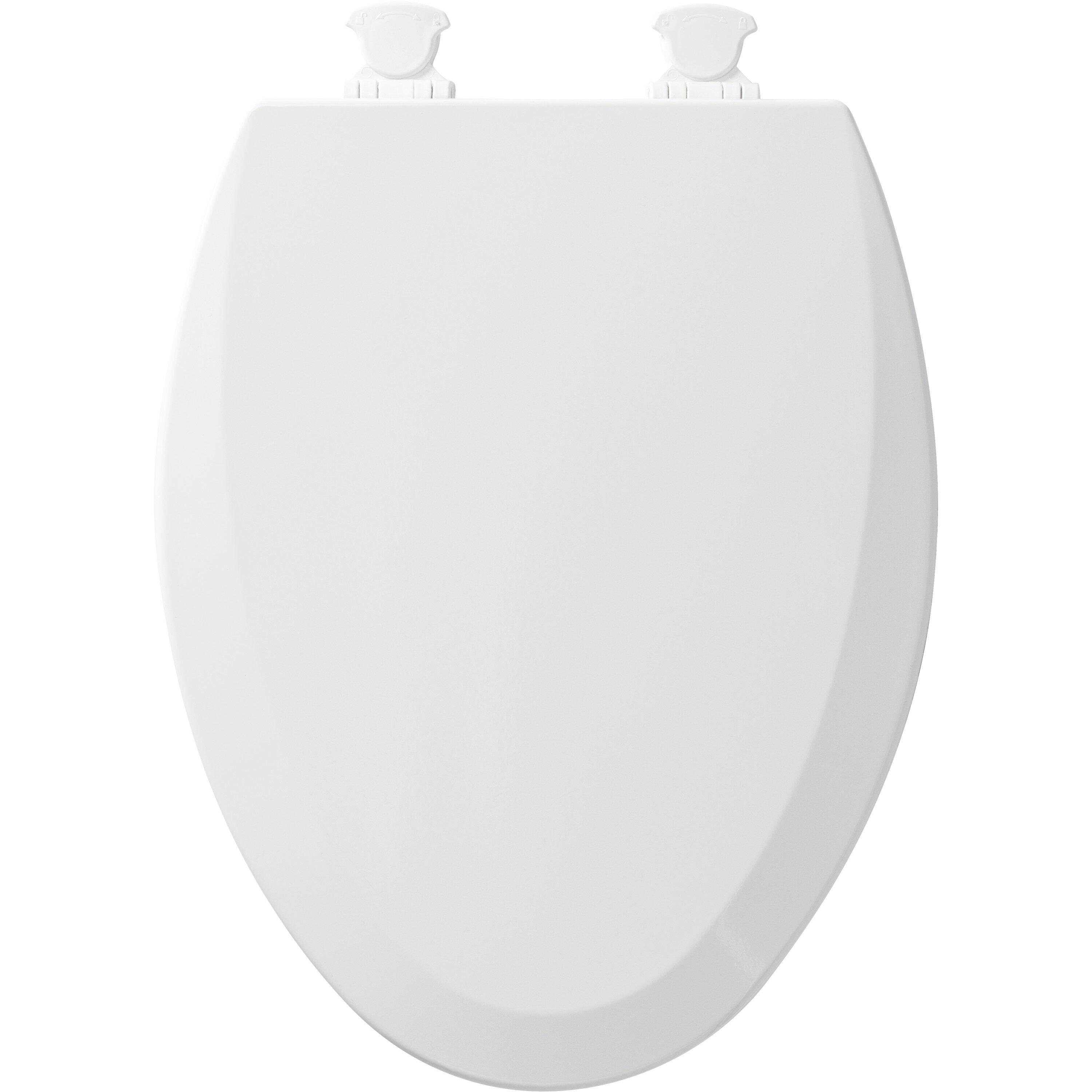 Bemis 1500EC Toilet Seat with Easy Clean & Change Hinges, Durable Wood