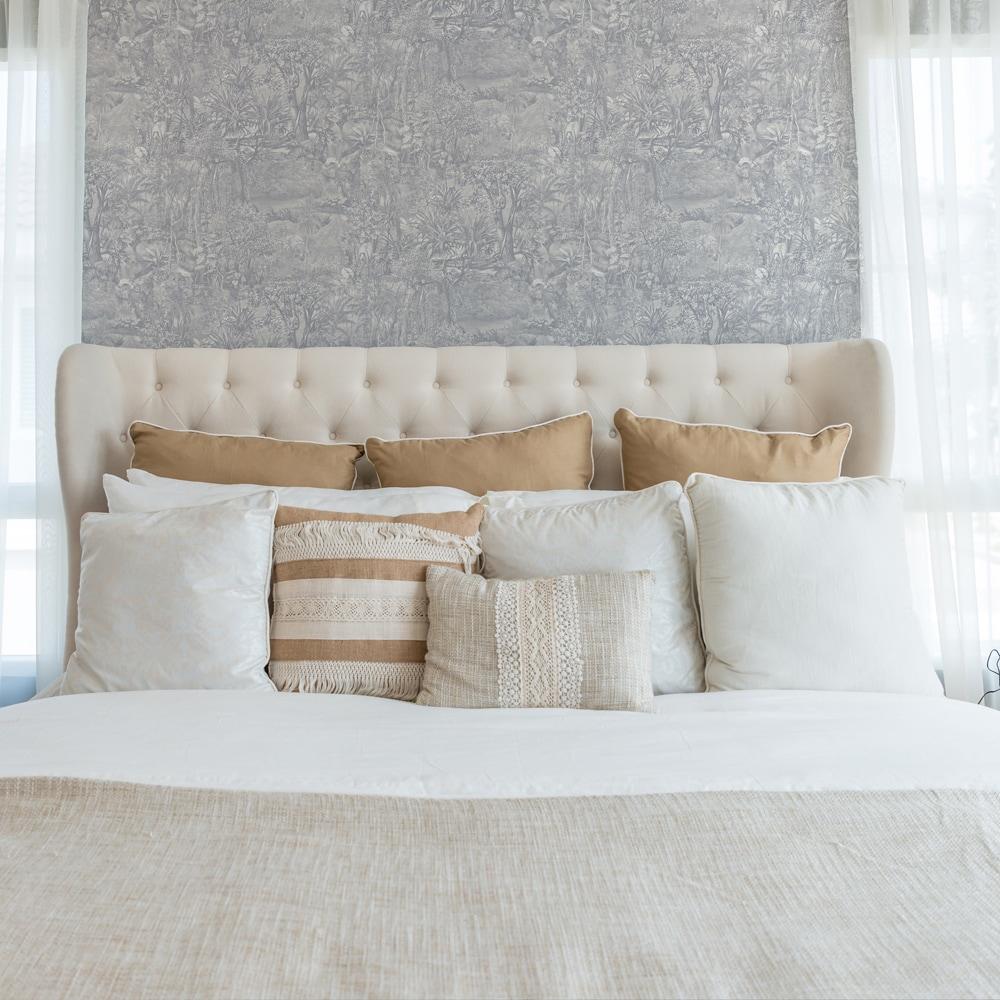 Tempaper Jungle Toile Blue Peel and Stick Wallpaper, 20.5" x 16.5'