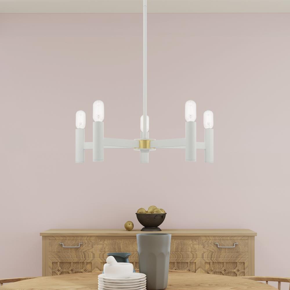 Livex Lighting Copenhagen 5 - Light Chandelier in  White