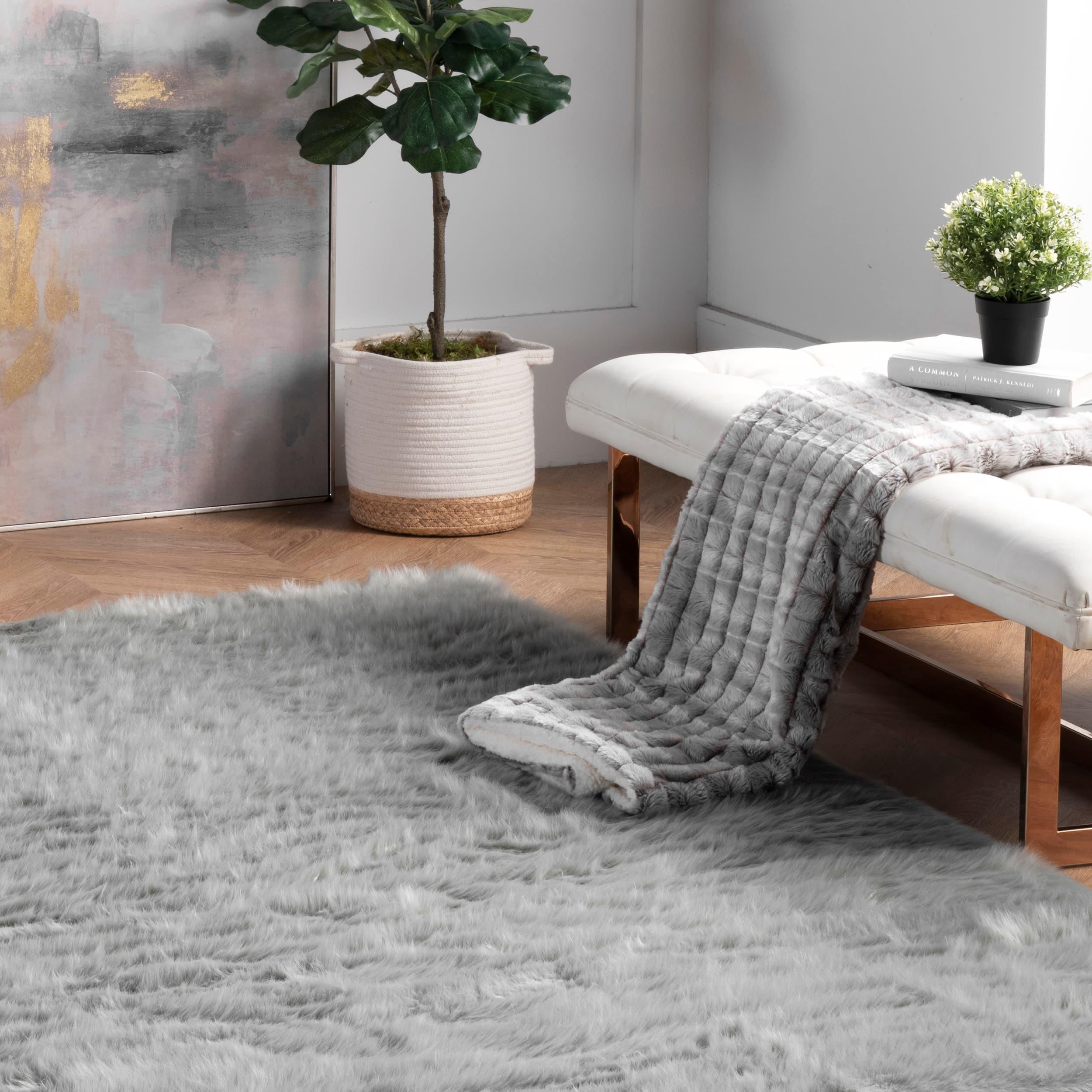 Nuloom Cloud Shag Area Rug Gray 5' x 7'