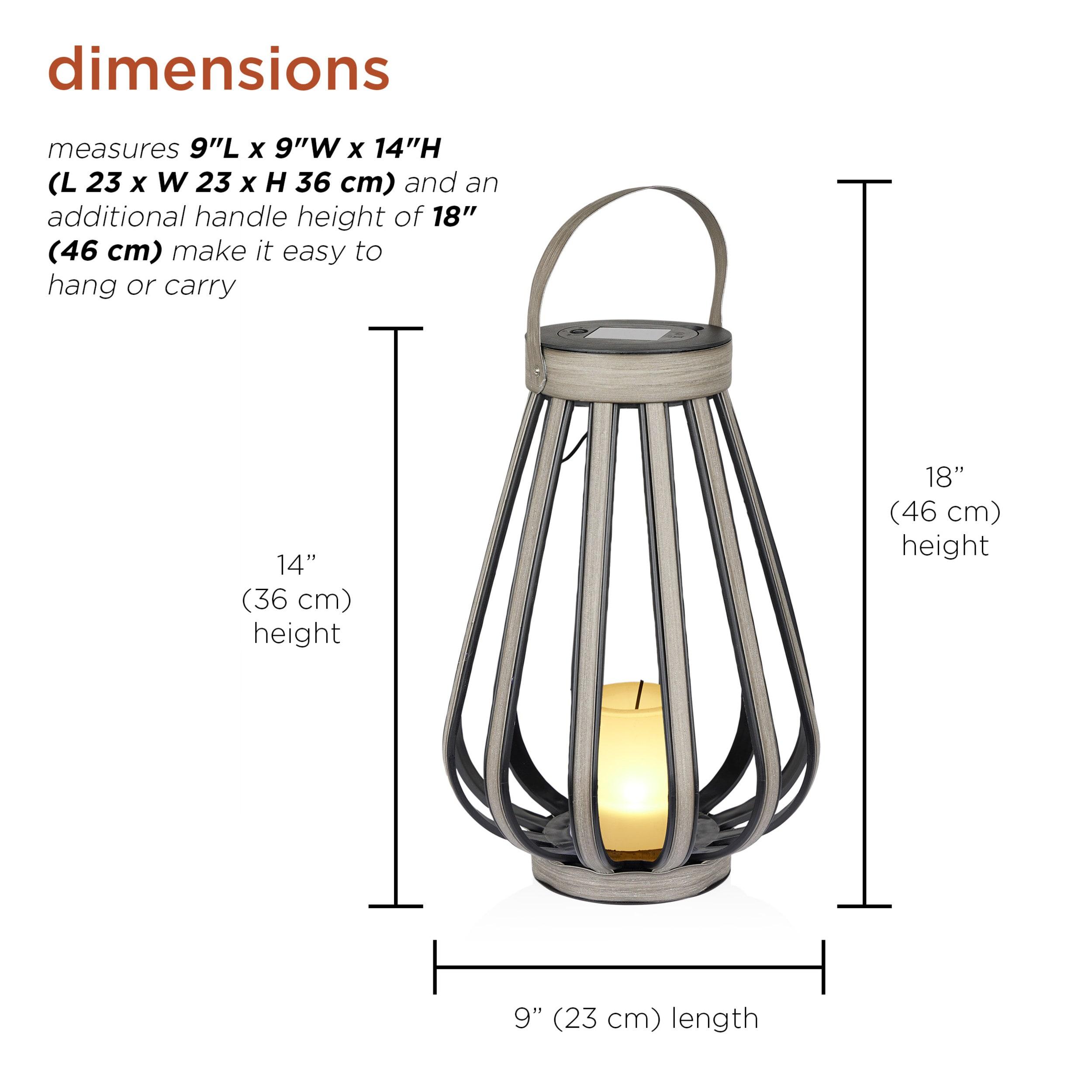 Alpine Solar Decorative Plastic Lantern w/ LED Light